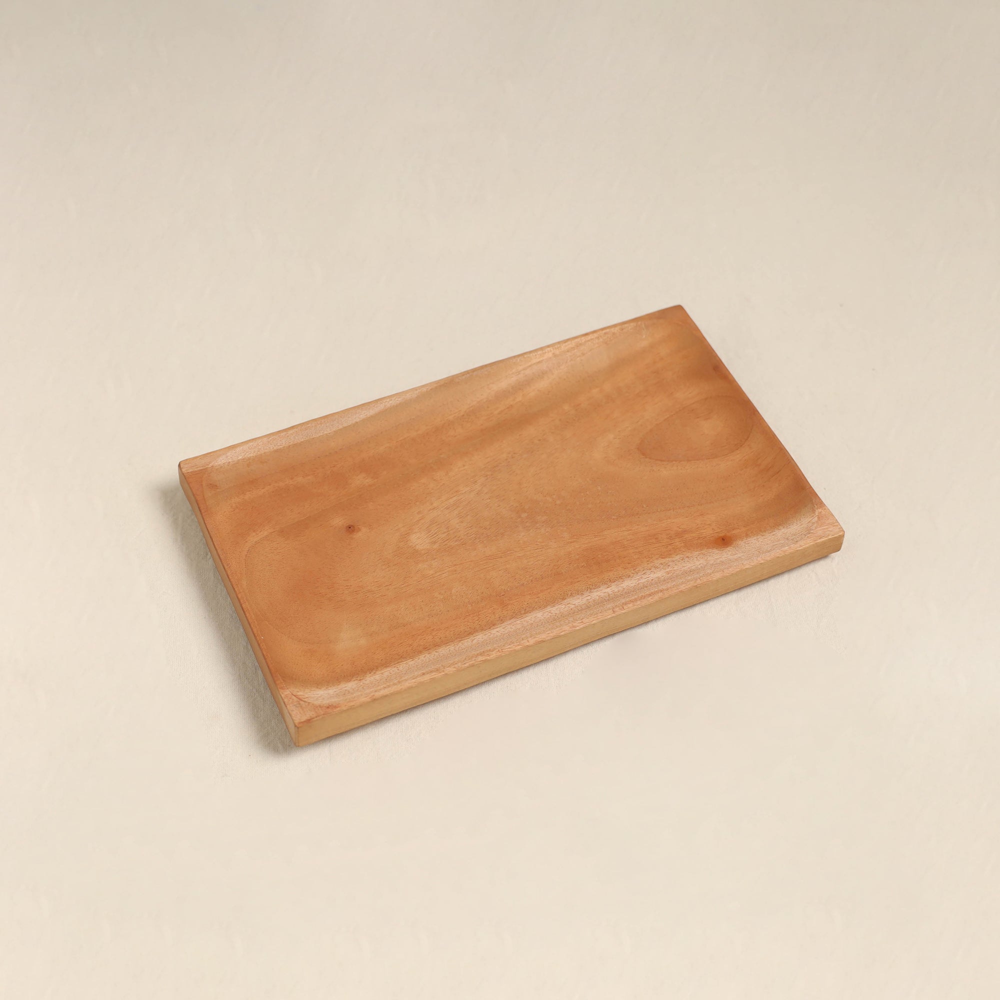 SASHA Hand Carved Natural Neem Wooden Tray 58