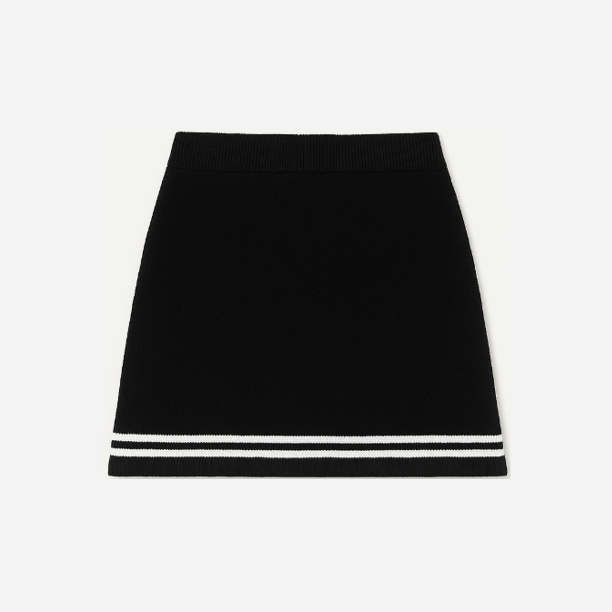ALO YOGA Alo Tennis Club Sweater Knit Skirt Black Ivory