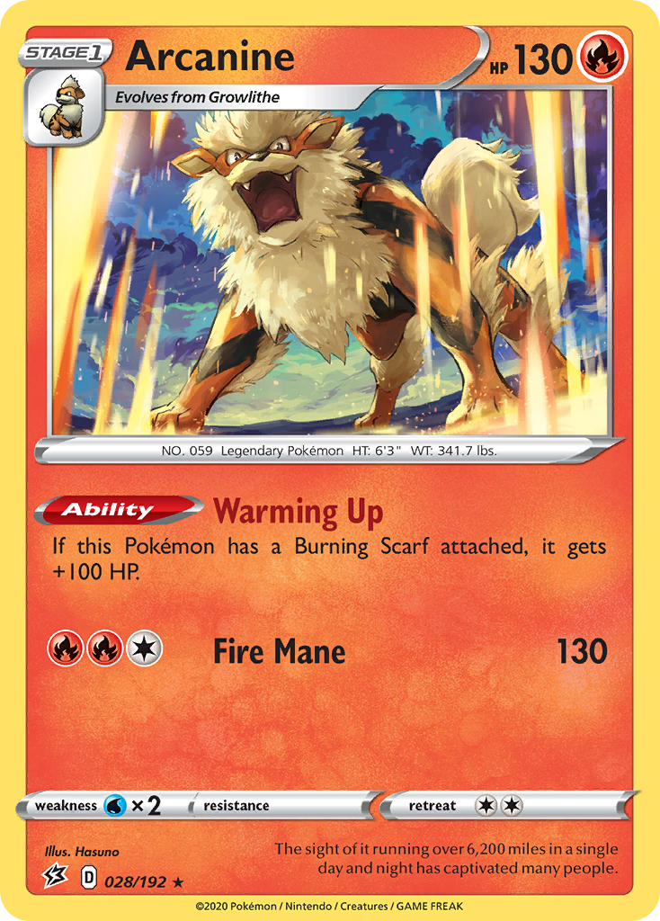Rare swsh2-028 reverse – Pokémon Arcanine - 028/192 - Rare [swsh2-028] [Reverse Holo] - Arcanine - 028/192 - Rare