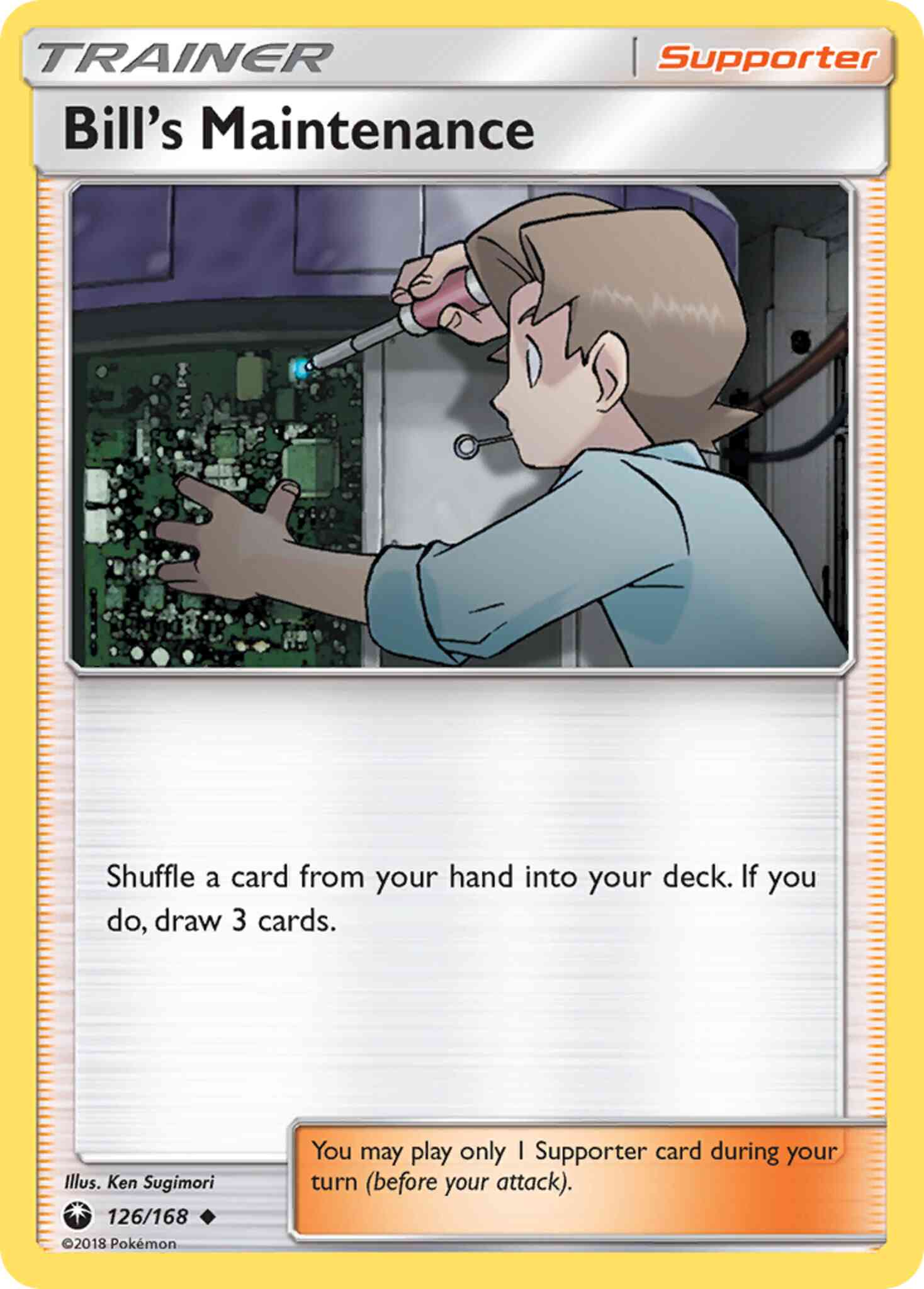 Uncommon sm7-126 non-holo – Pokémon Bill's Maintenance - 126/168 - Uncommon [sm7-126] [Non-Holo]