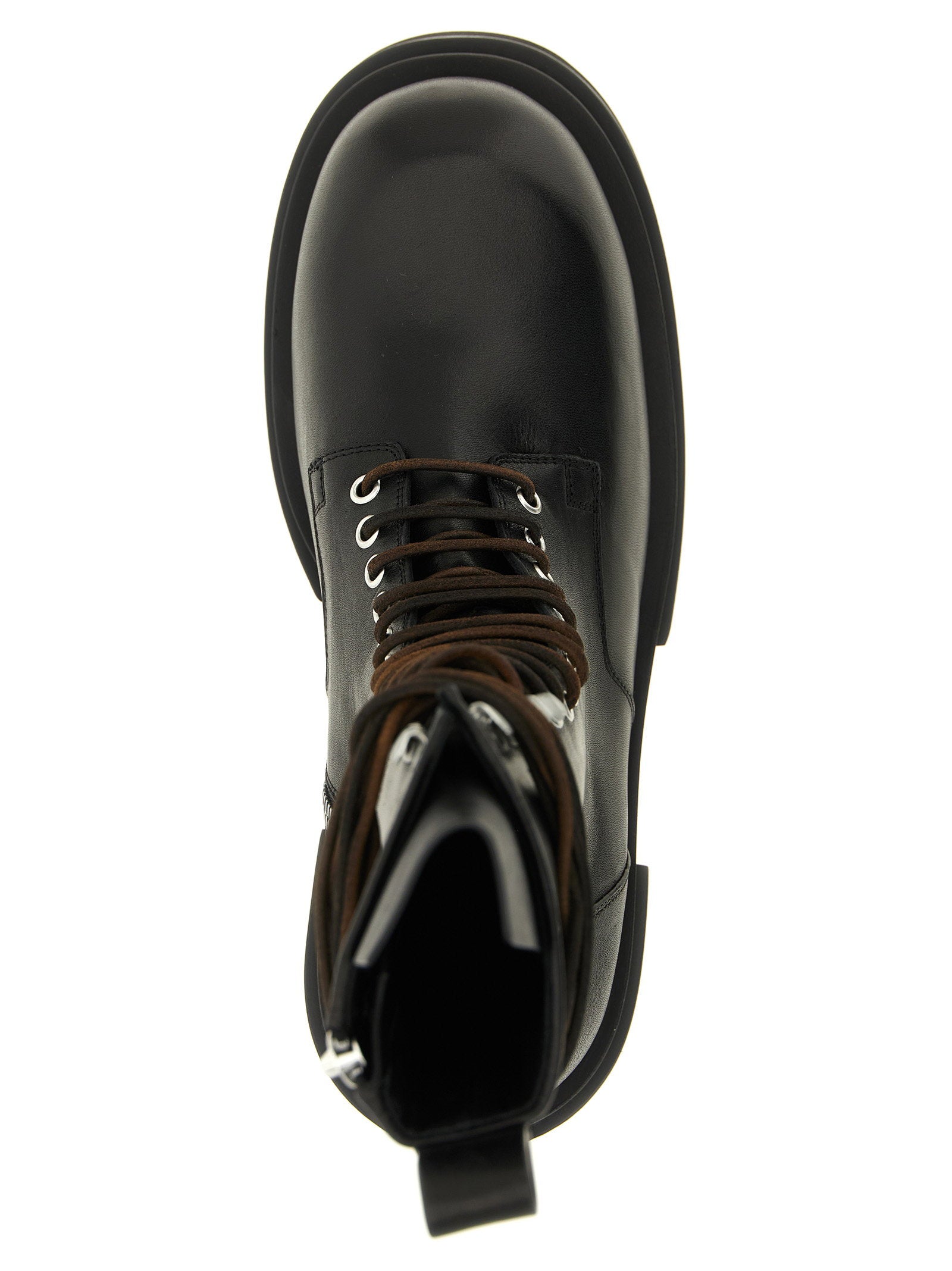 Rick Owens Lace Up Bogun Combat Boots - view 4