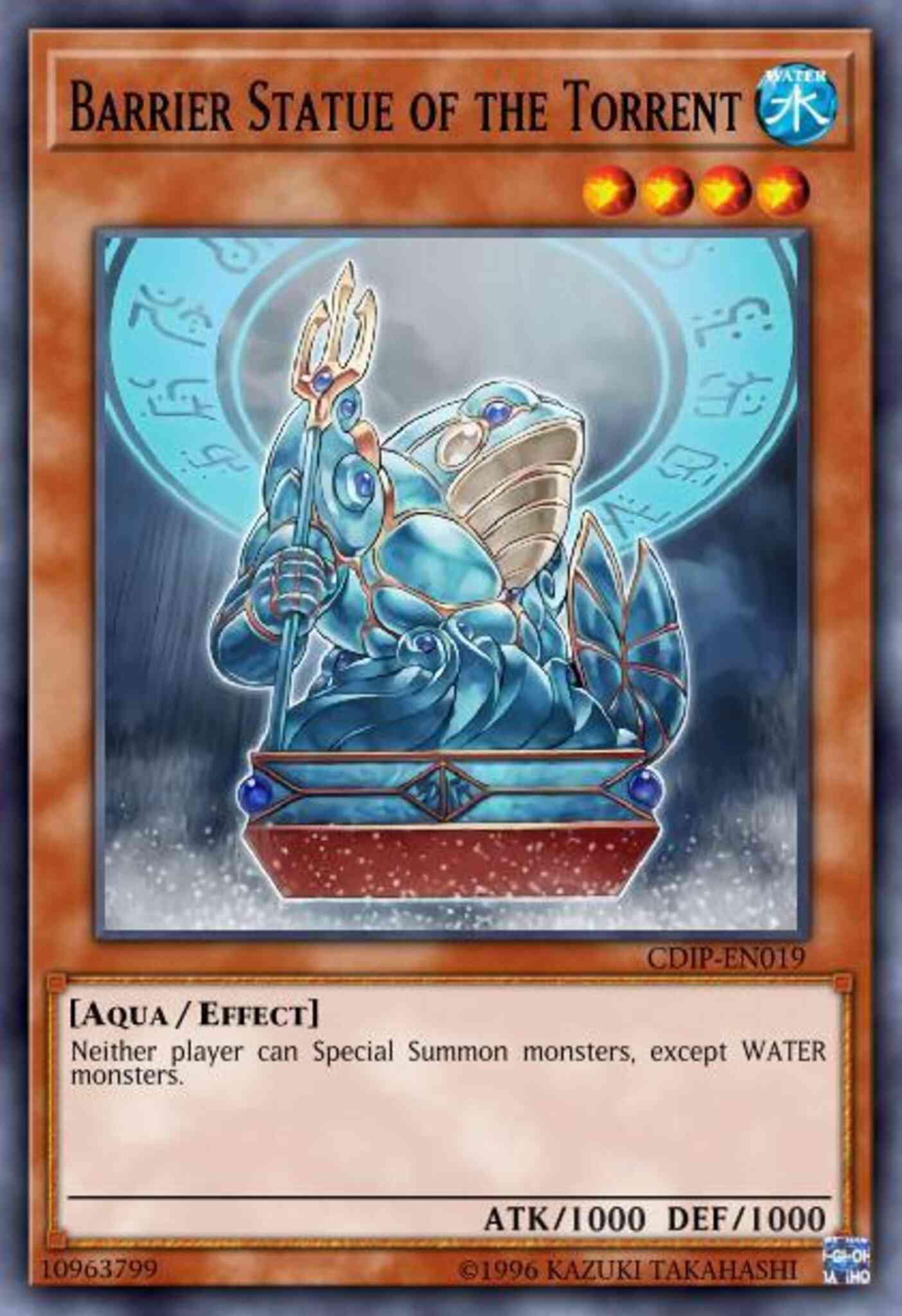 Yu-Gi-Oh! Barrier Statue of the Torrent - CDIP-EN019 - Common - 1st Edition