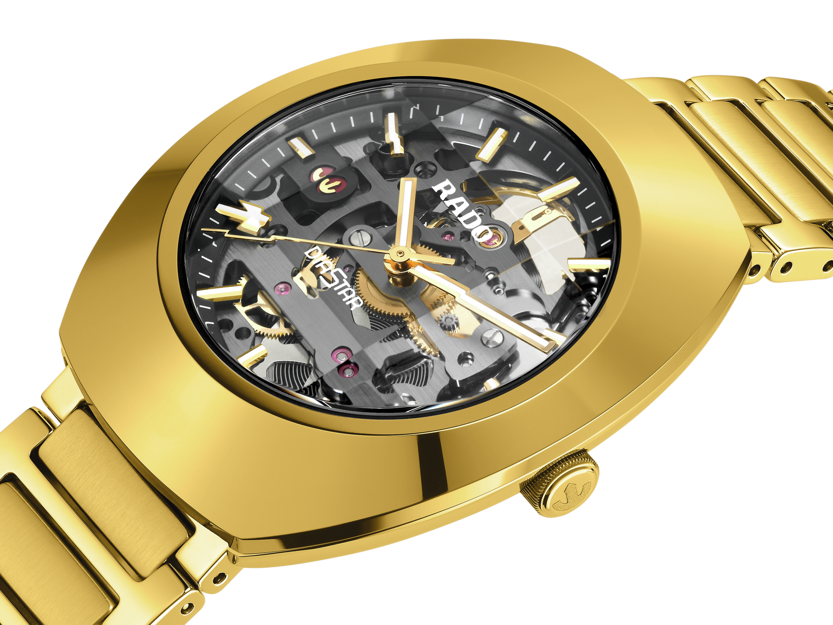 Rado DiaStar Original Skeleton Black, Yellow Dial Unisex 38mm - view 2