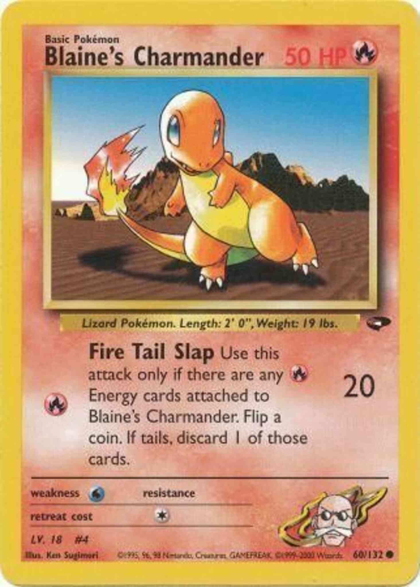 Unlimited gym2u-60 non-holo – Pokémon Blaine's Charmander - 60/132 - Common - Unlimited [gym2U-60] [Non-Holo]