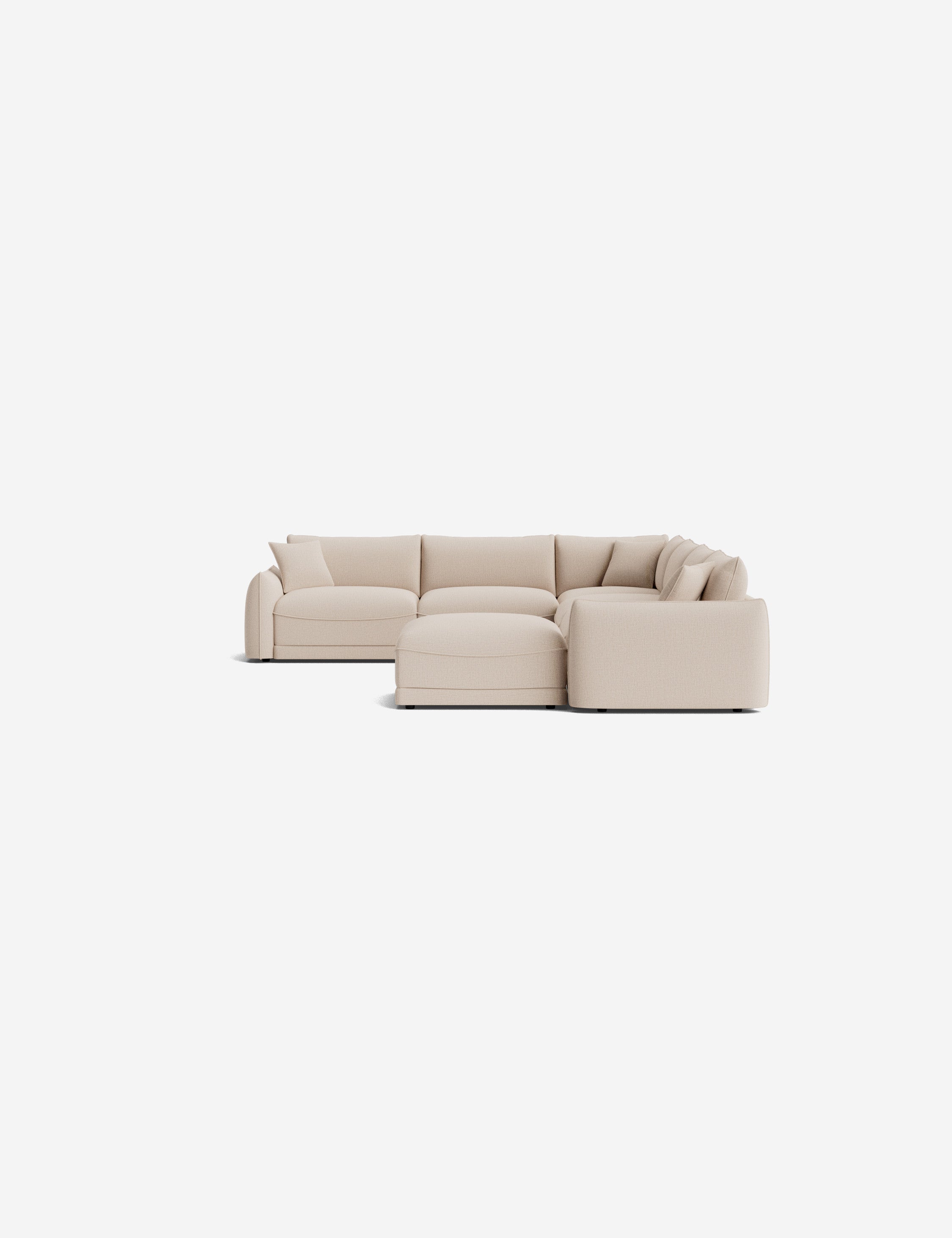 Lulu and Georgia Balmer Modular Corner Sectional Sofa With Ottoman - view 47