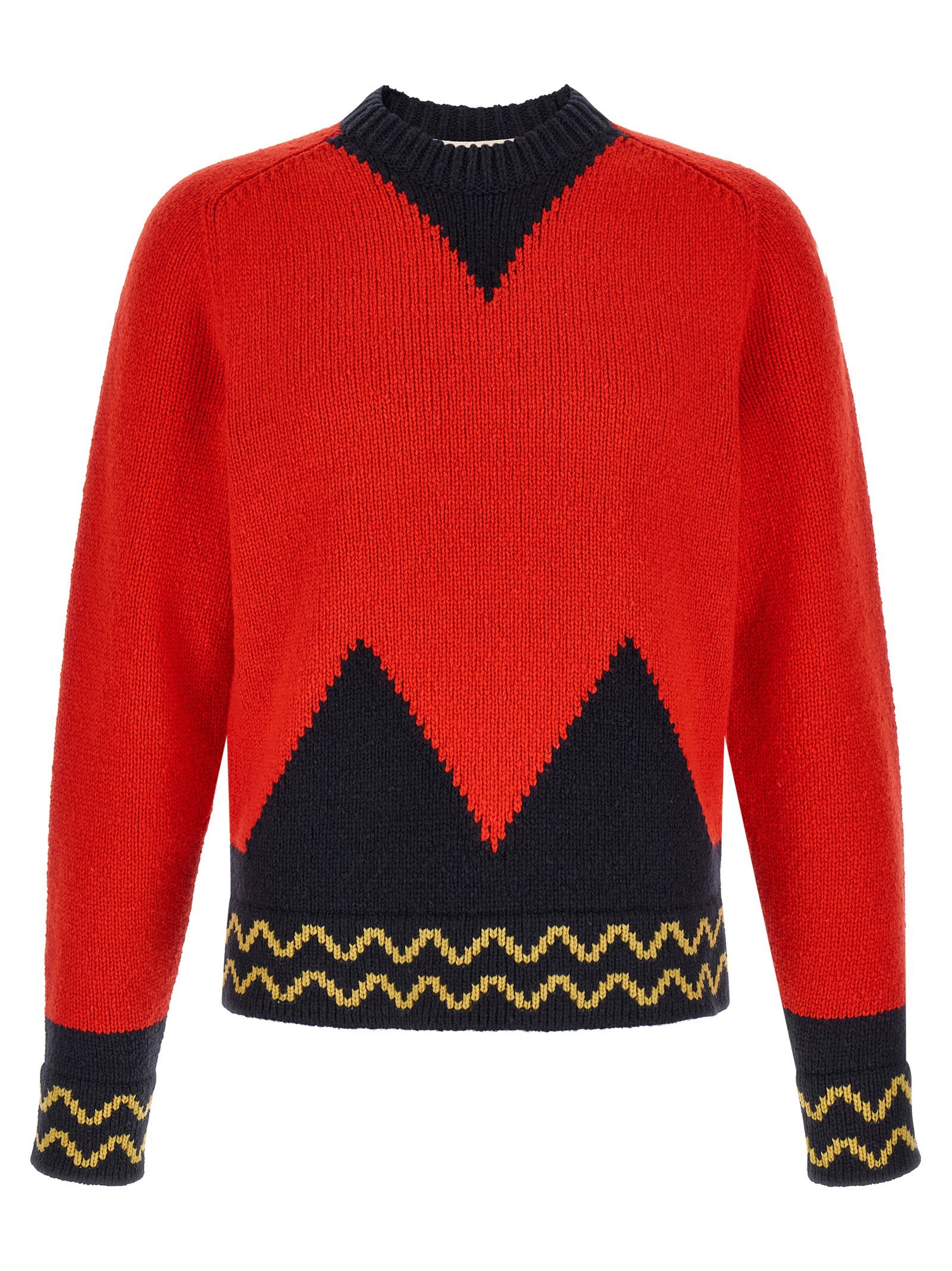Marni Geometric Intarsia Sweater – 100% wool
