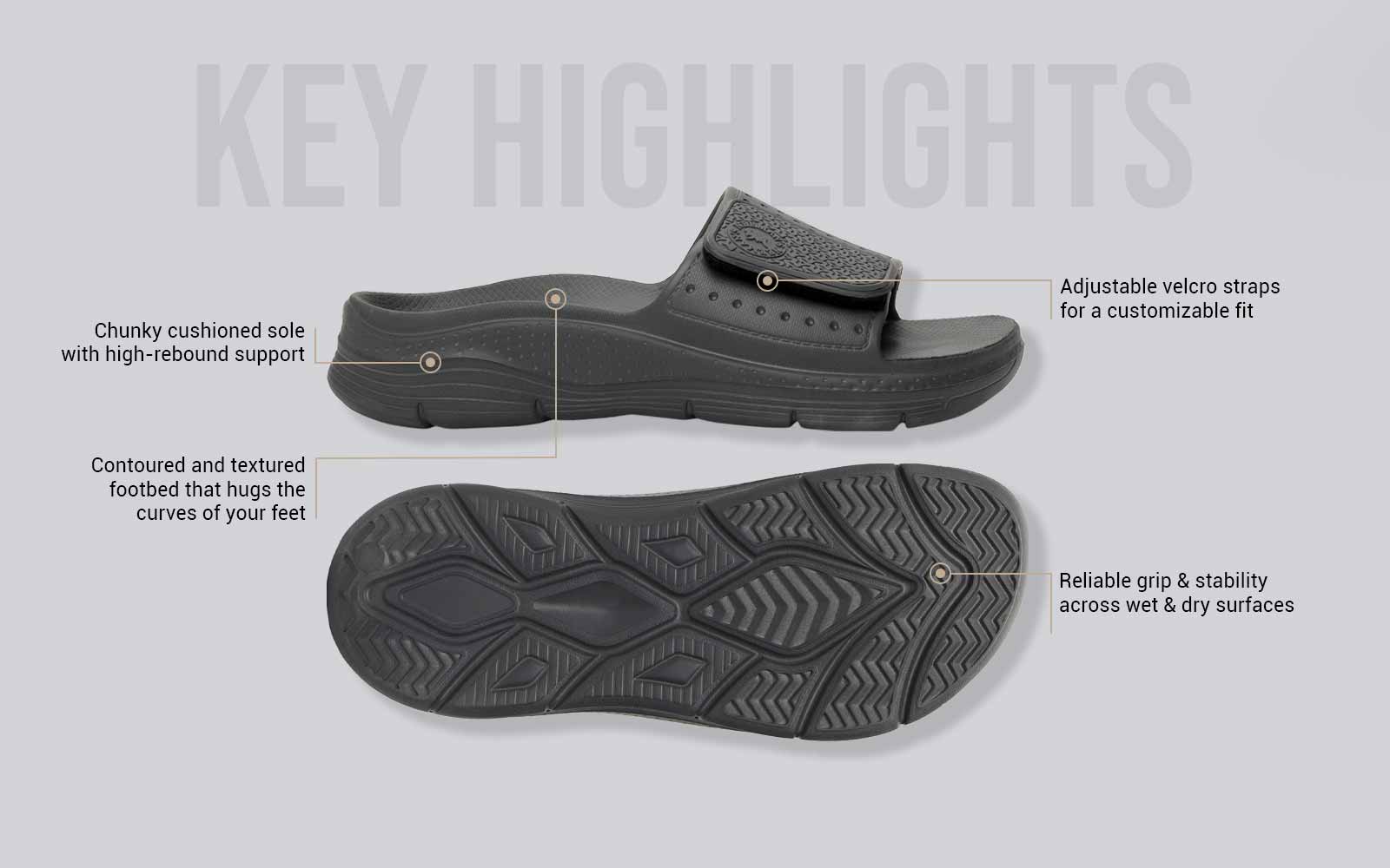 Neeman's Jumbo Slides : Grey - view 4