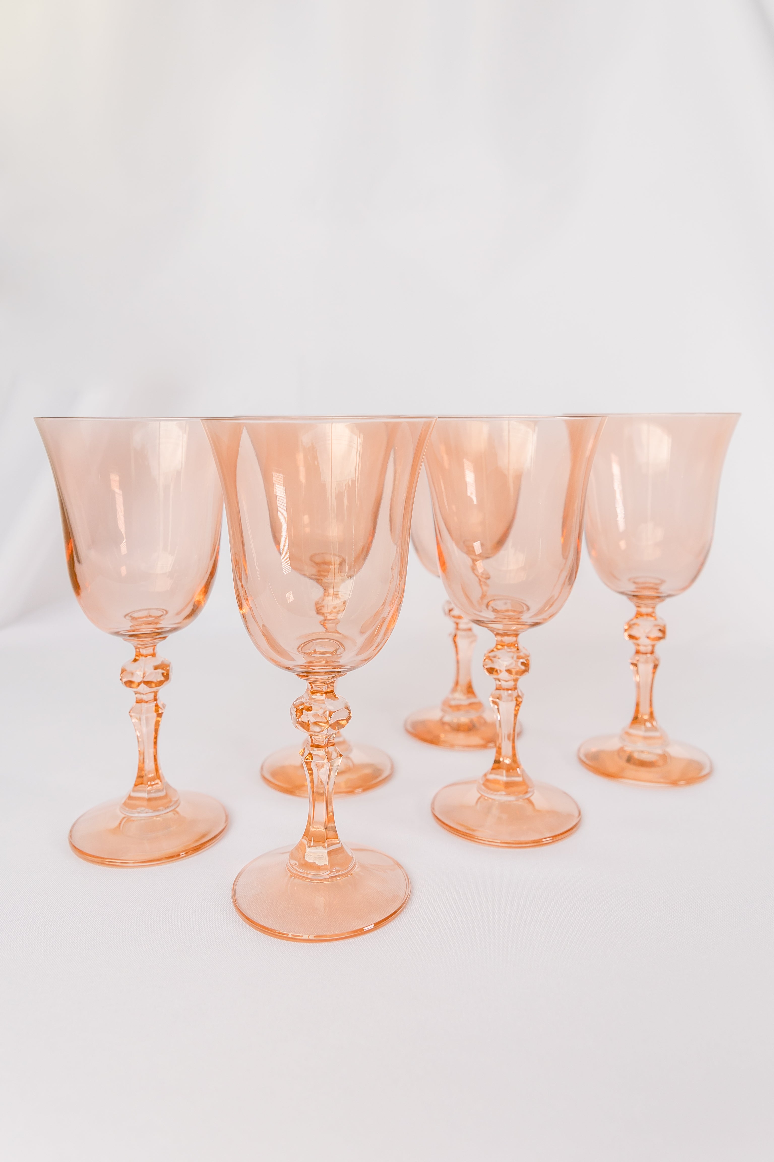 Estelle Colored Glass Estelle Colored Regal Goblet - Set of 6 {Blush Pink} - view 2