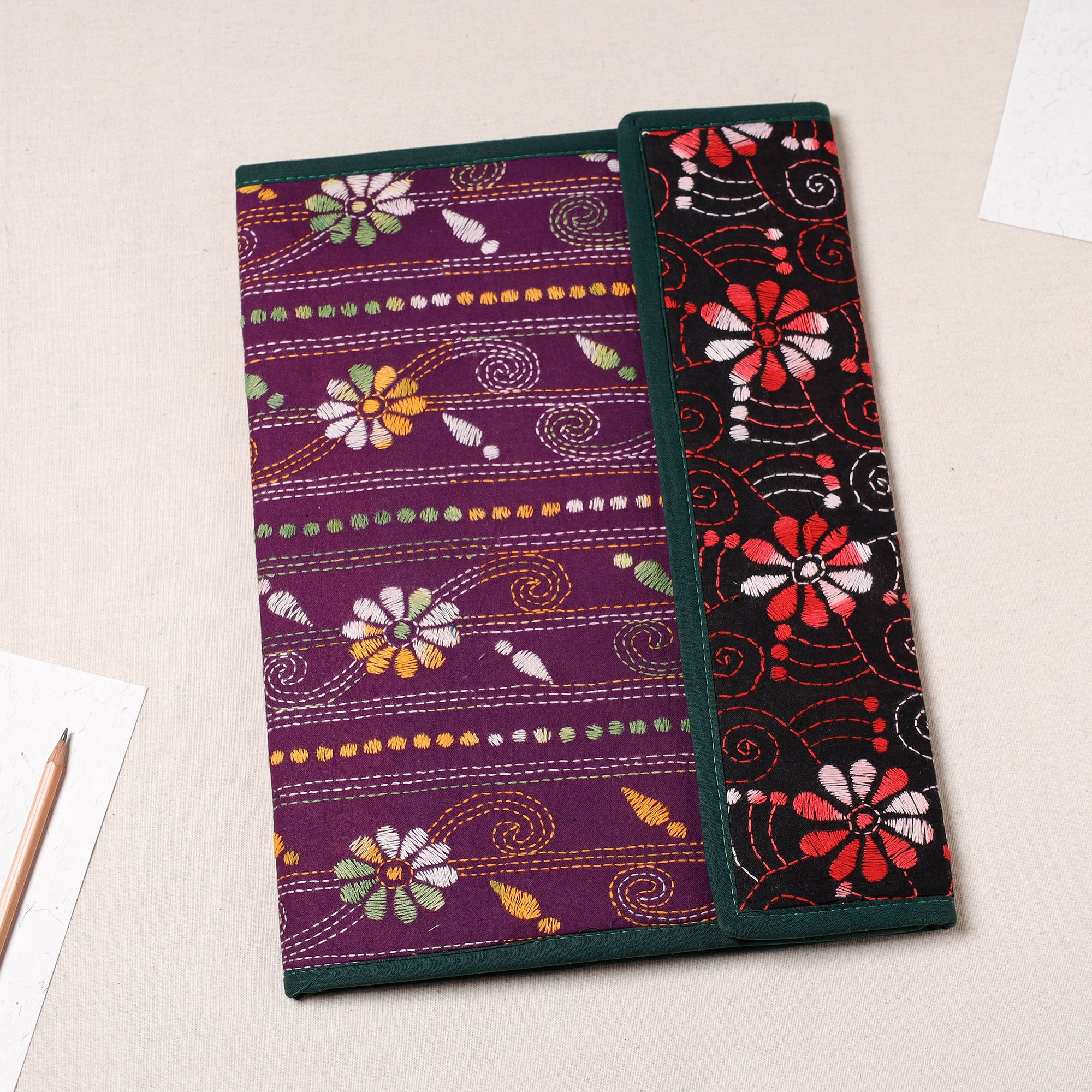 ASALKAAR Bengal Kantha Work Handcrafted File Folder