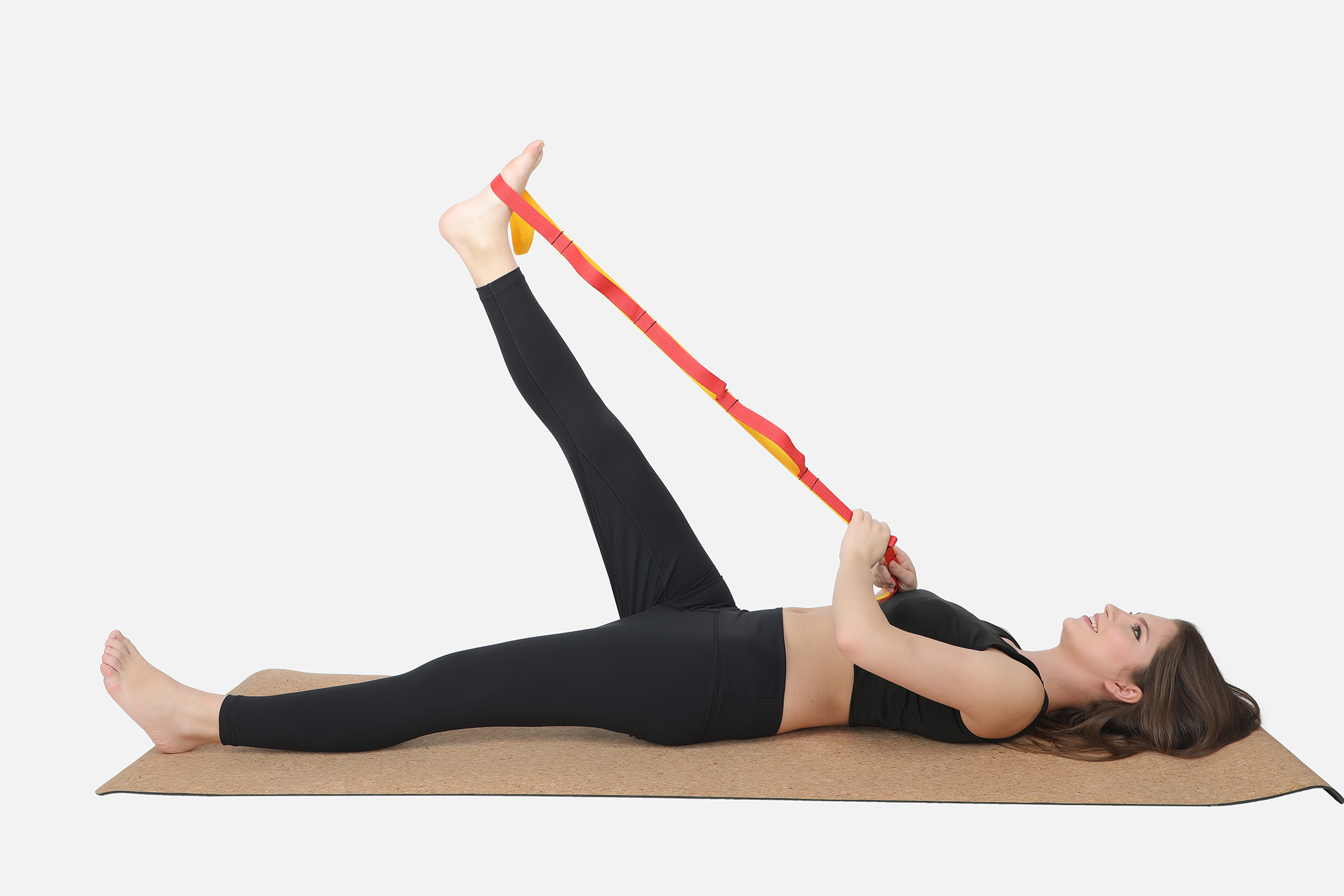 UPYOGA Yoga Stretch Belt 10 Loops – Red-Yellow - view 2