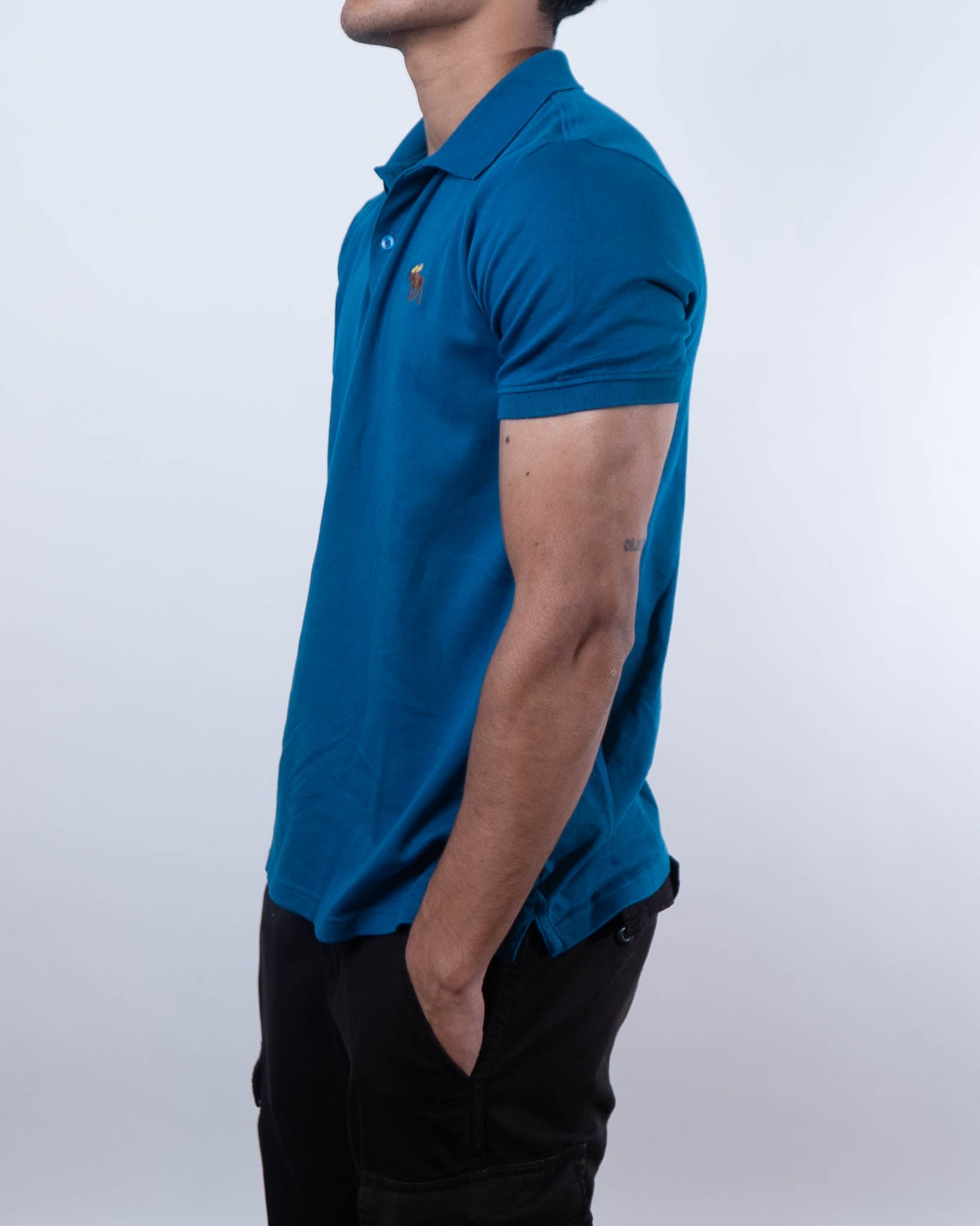 Abercrombie & Fitch Tonal Icon Don't Sweat it Polo T-Shirt - view 3