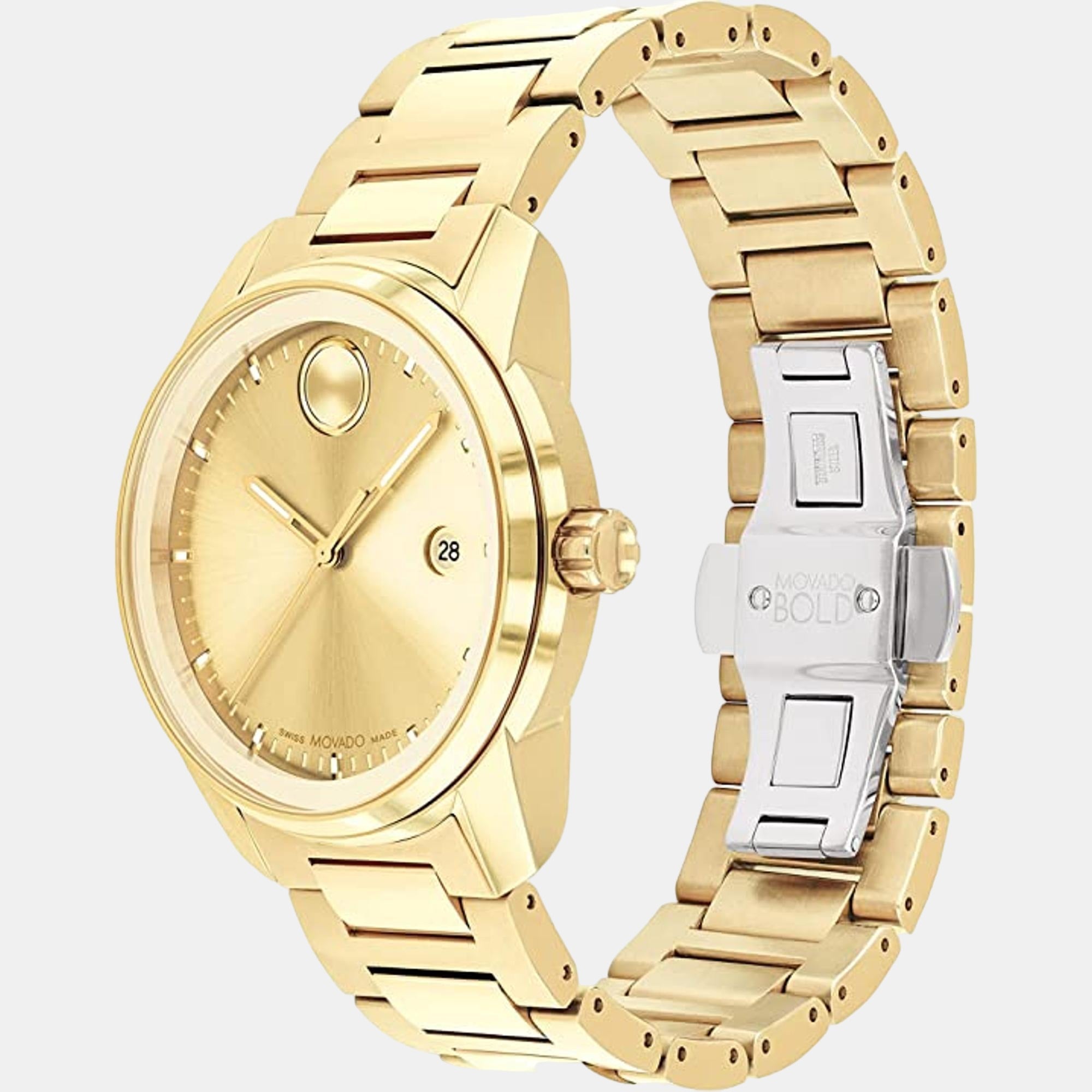 Movado Bold Women Quartz Gold Dial Analog Stainless Steel Watch 3600861 - view 2