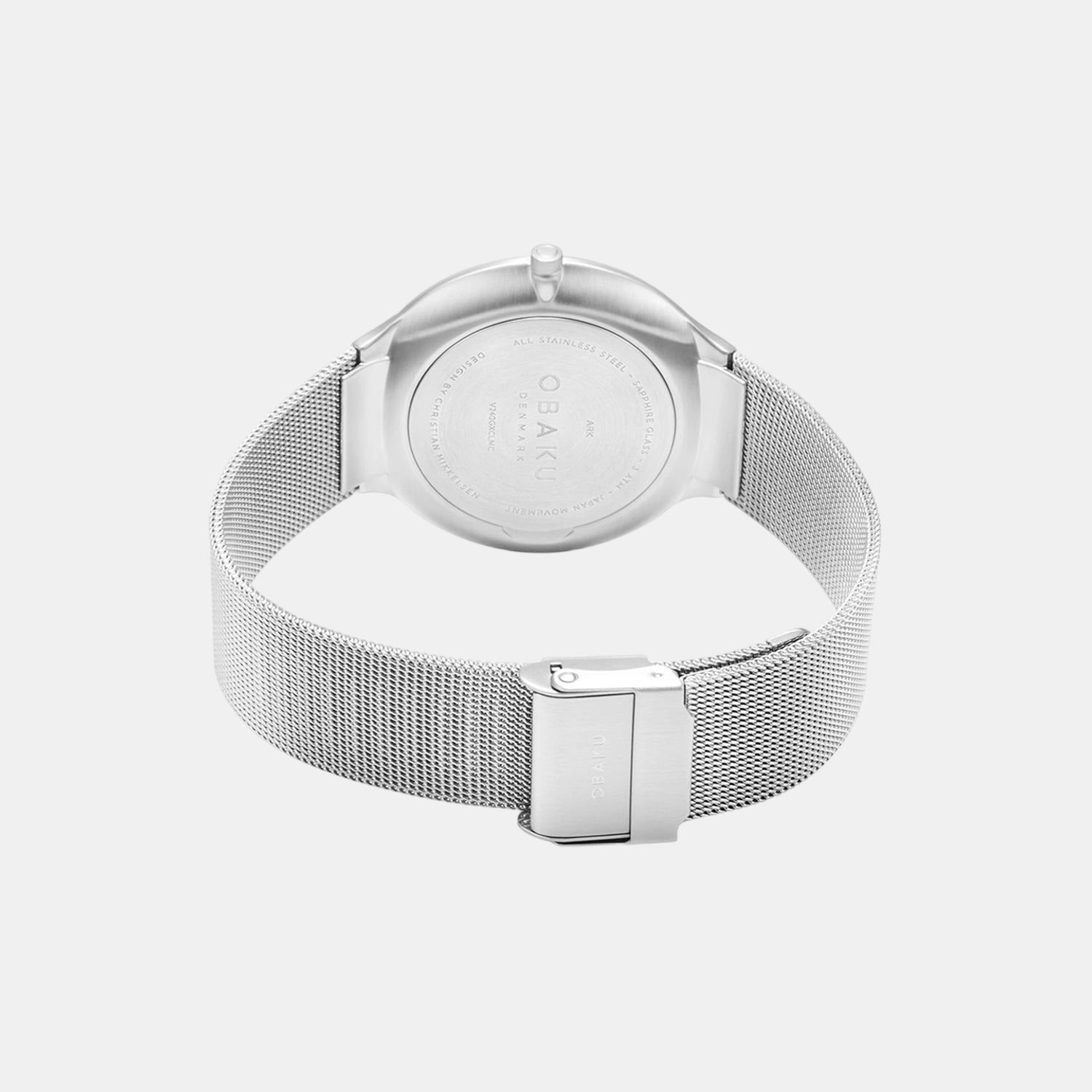 Obaku Ark Cyan Men Quartz Blue Dial Analog Stainless Steel Watch V240GXCLMC - view 2