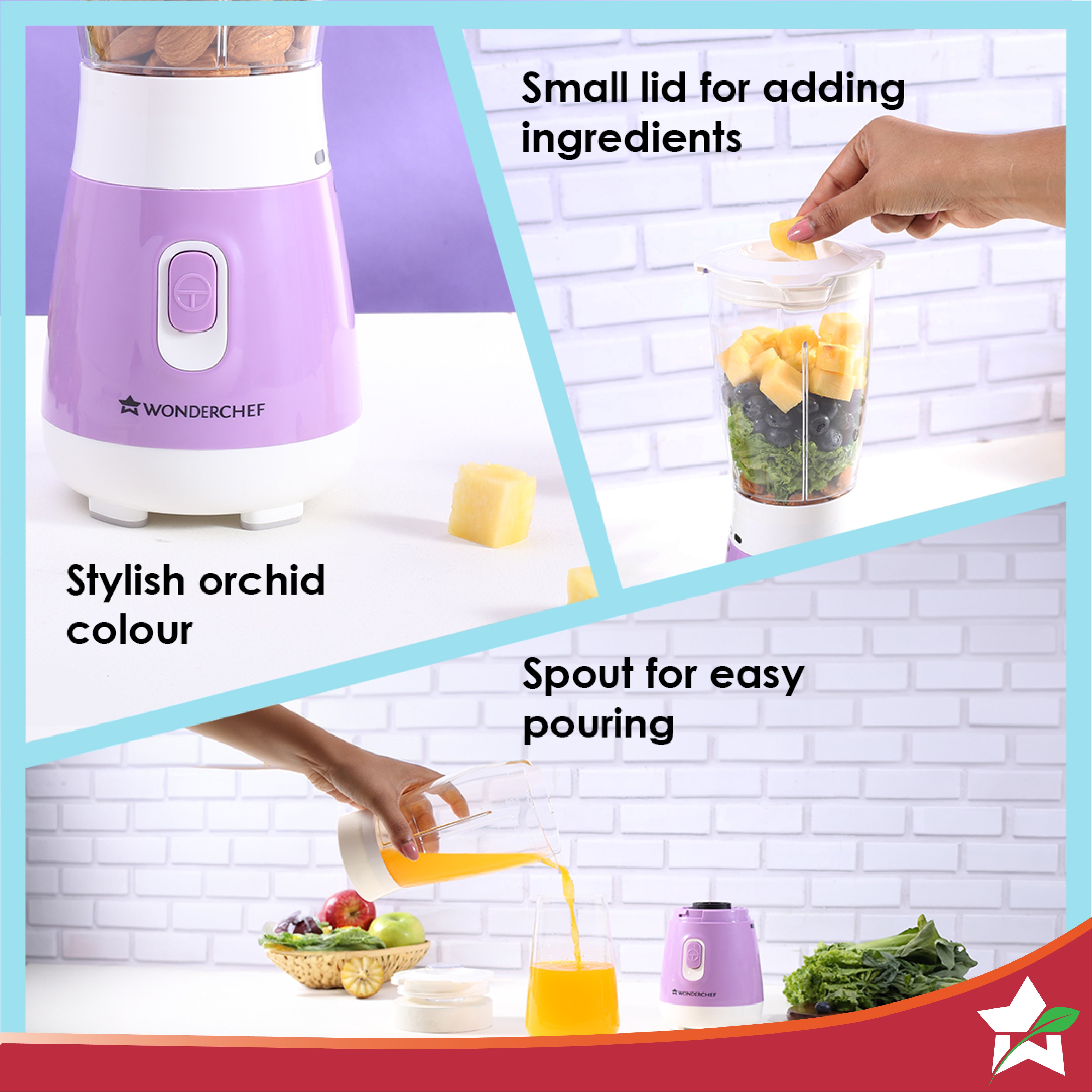 Wonderchef Renewed Orchid Personal Blender, 250W Copper Motor, 600ml Transparent Jar, Stainless - view 5