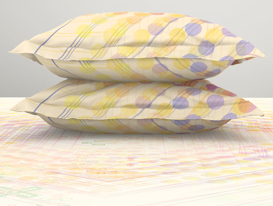 Spaces India Geometric Beige 100% Cotton King Size Bedsheet Organic Cotton - By Spaces - view 6