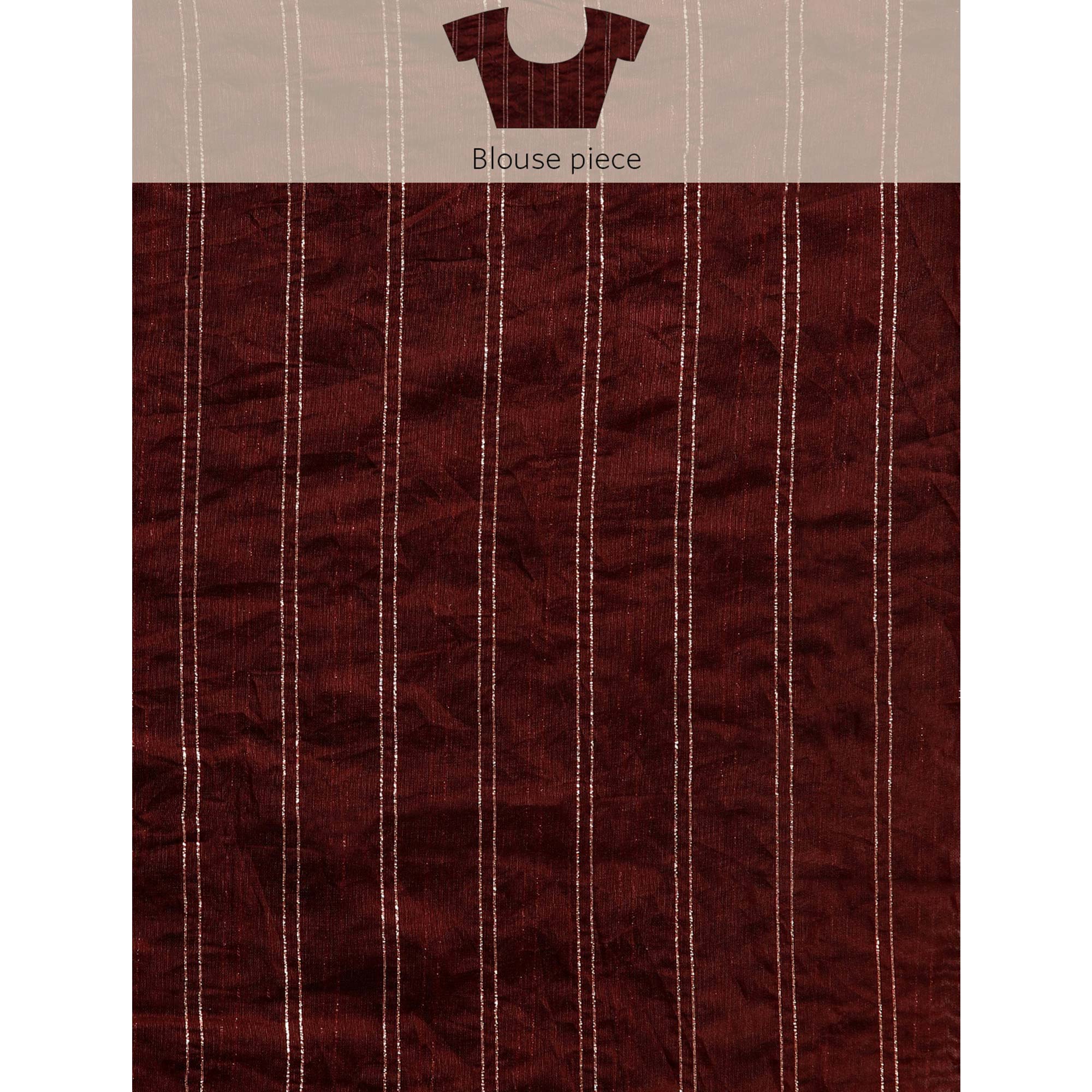 Peachmode Maroon Swarovski With Embroidery Work Chiffon Saree - view 9