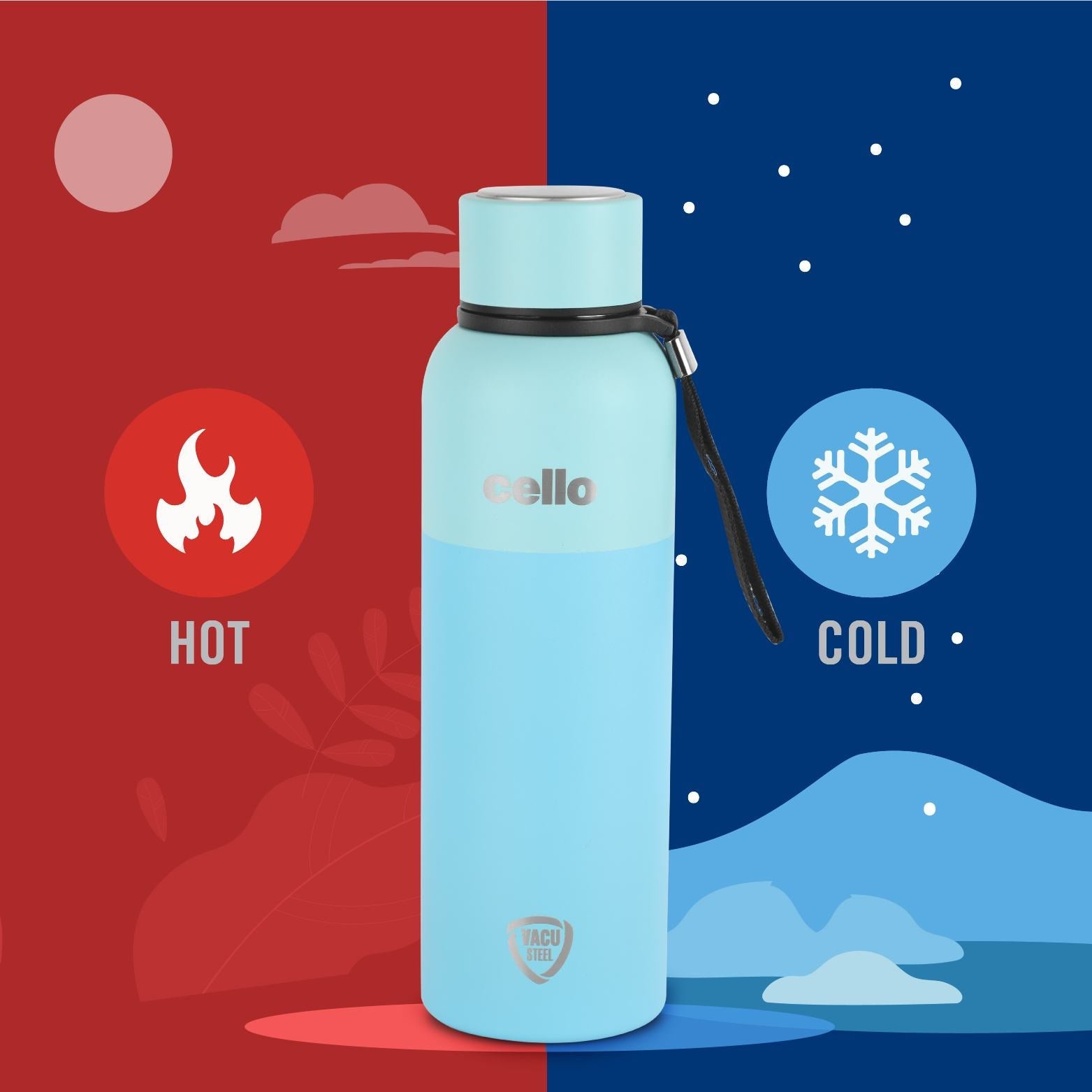 Cello Neo Kent Flask, Vacusteel Water Bottle, 750ml - view 24