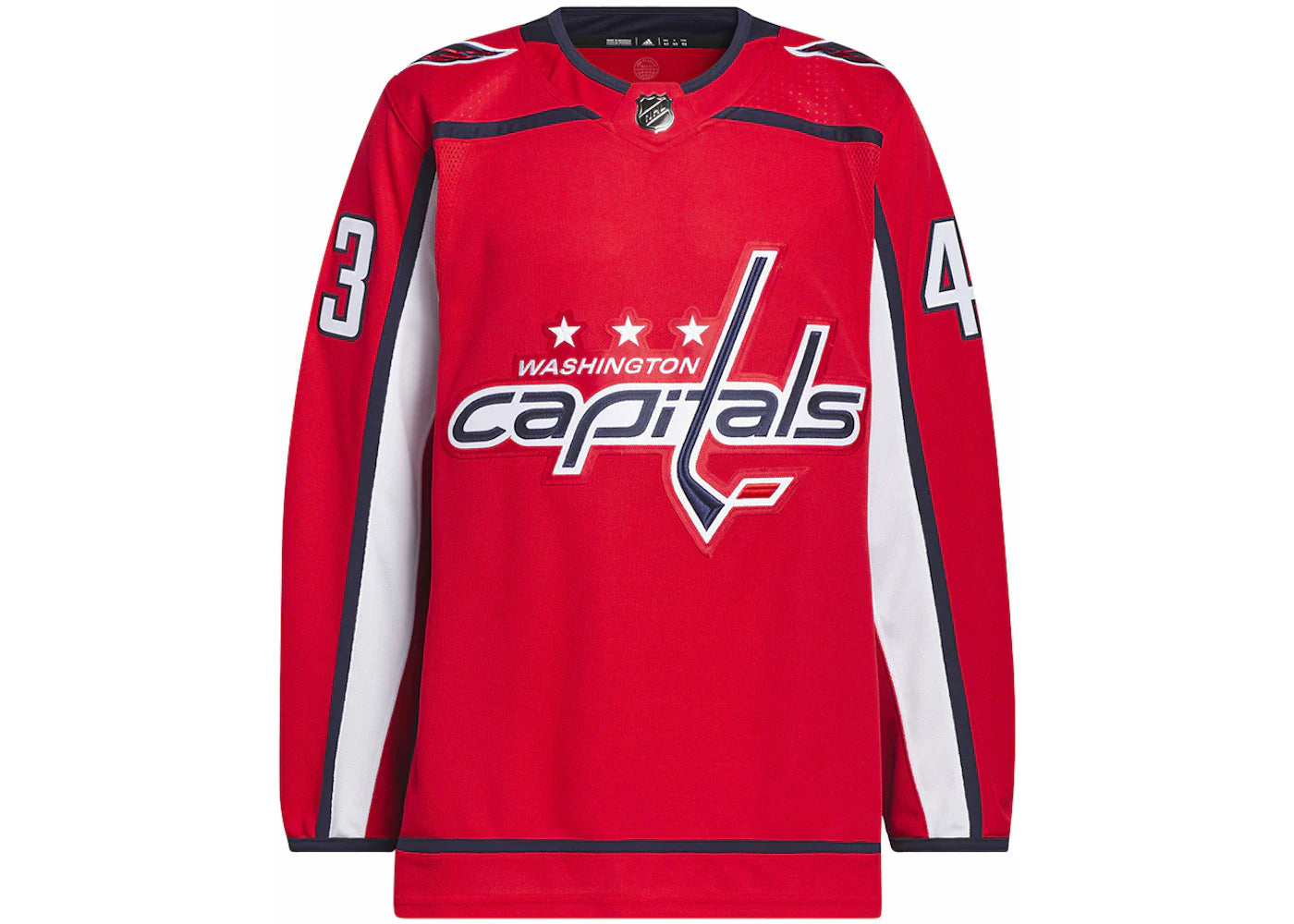 adidas Capitals Wilson Home Authentic Jersey Red
