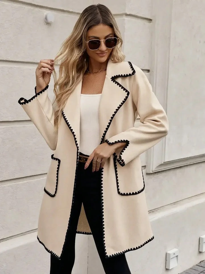 Alamode By Akanksha Luna Oversized Woolen Long Overcoat - view 5