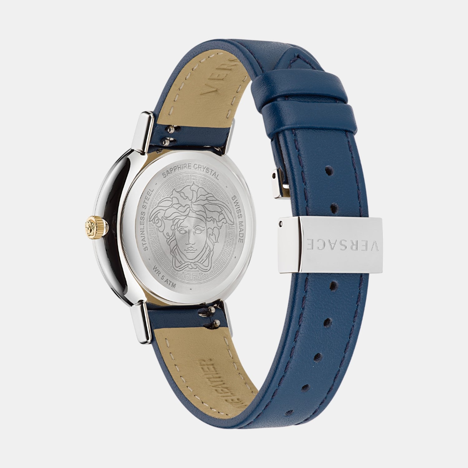 Versace Greca Chic Women Quartz Blue Dial Analog Leather Watch VE3D00122 - view 3