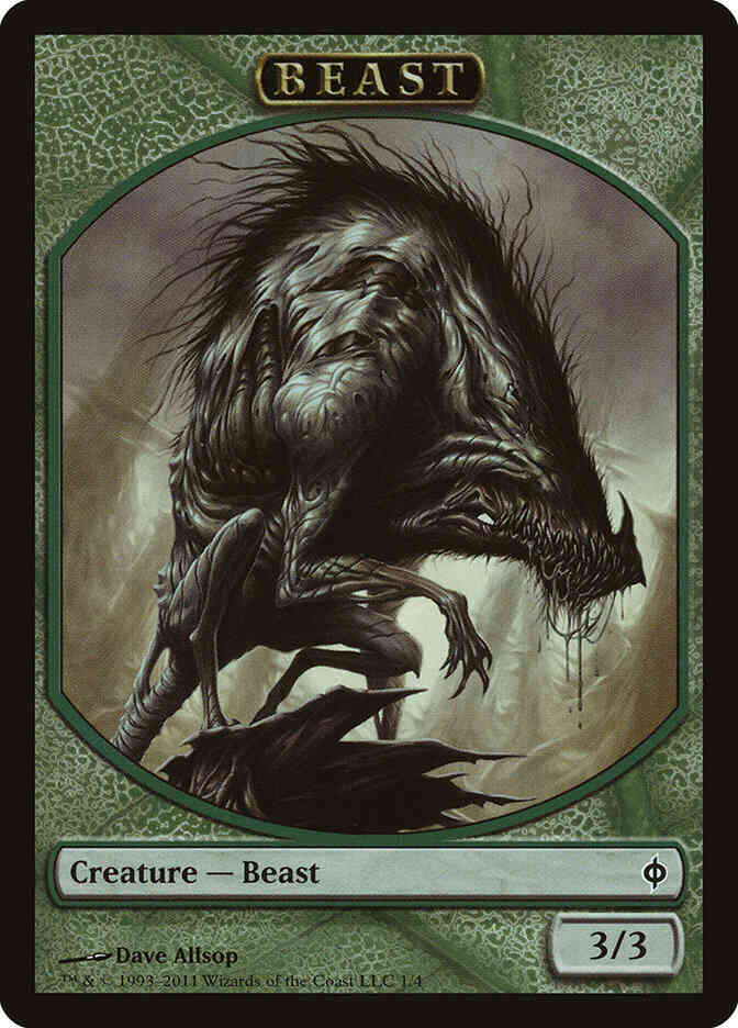 Beast token 01 – Magic Beast Token [01] [New Phyrexia Tokens] [Non-Foil]