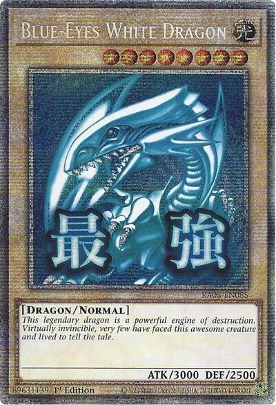Yu-Gi-Oh! Blue-Eyes White Dragon - Stamp - RA05-EN085 - Starlight Rare - 1st Edition