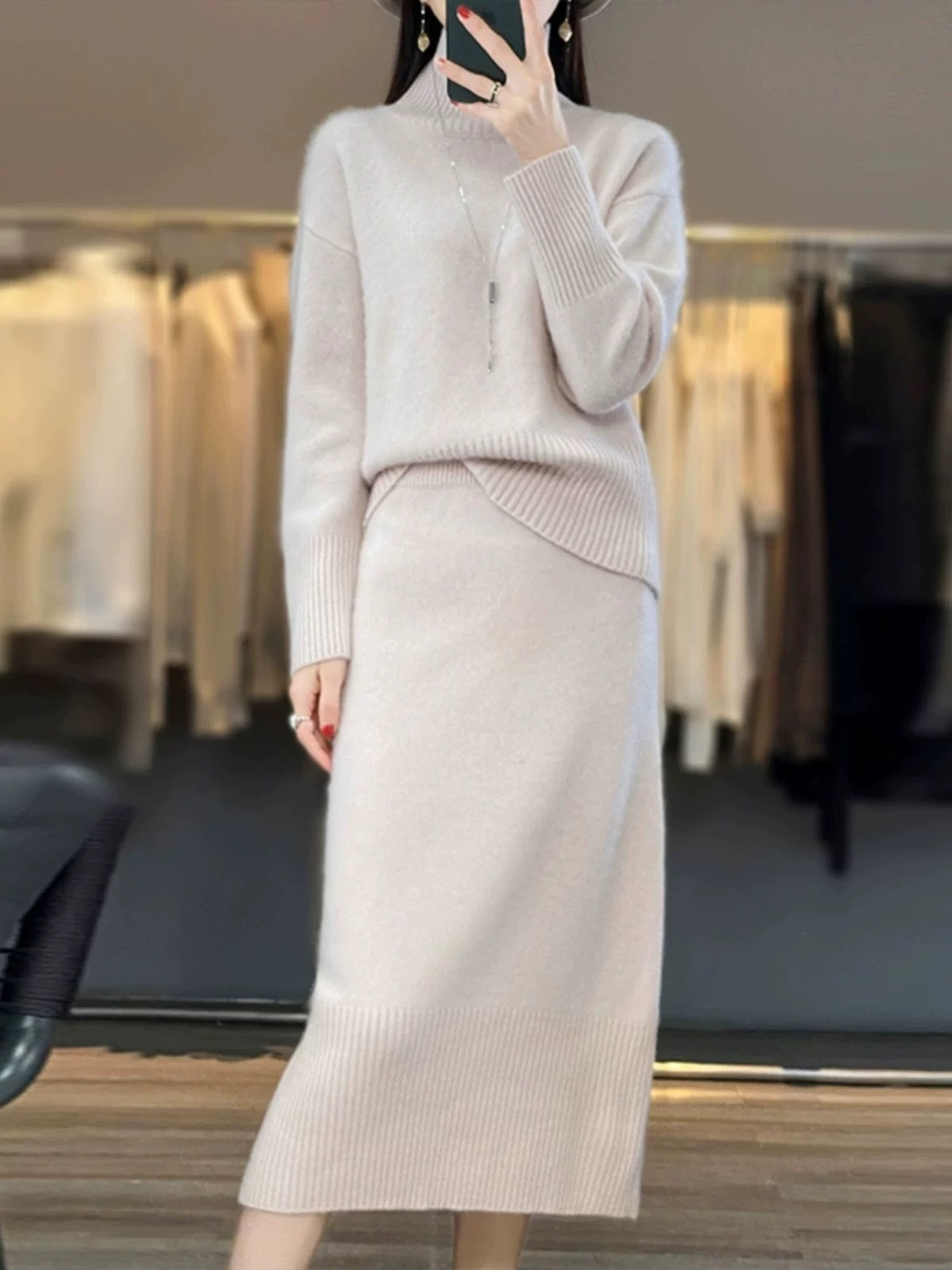 Alamode By Akanksha Kiley Winter Coord Set - Set of Sweater and Skirt