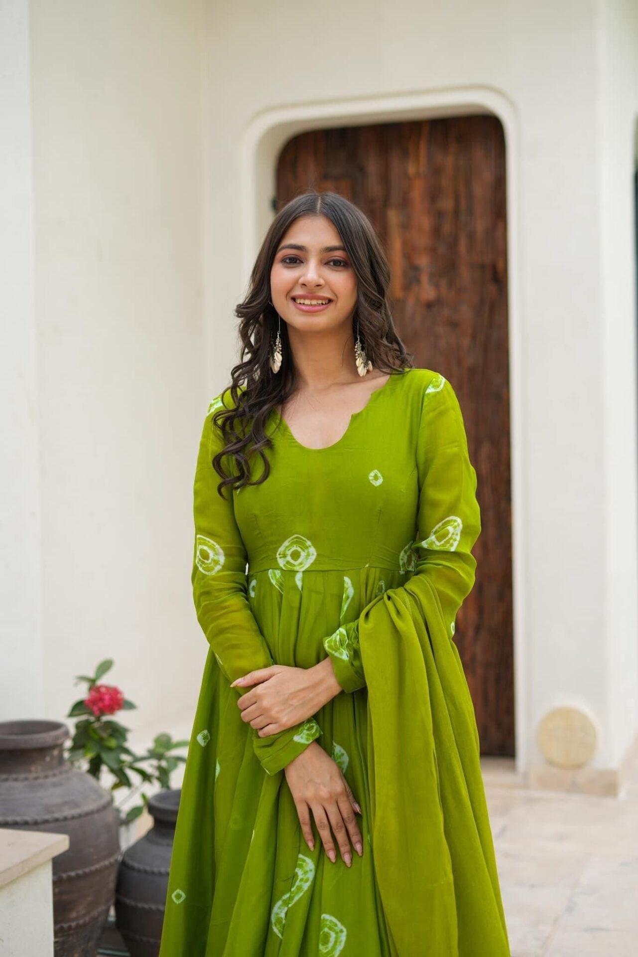Idaho-o Aashi green organza suit - view 2
