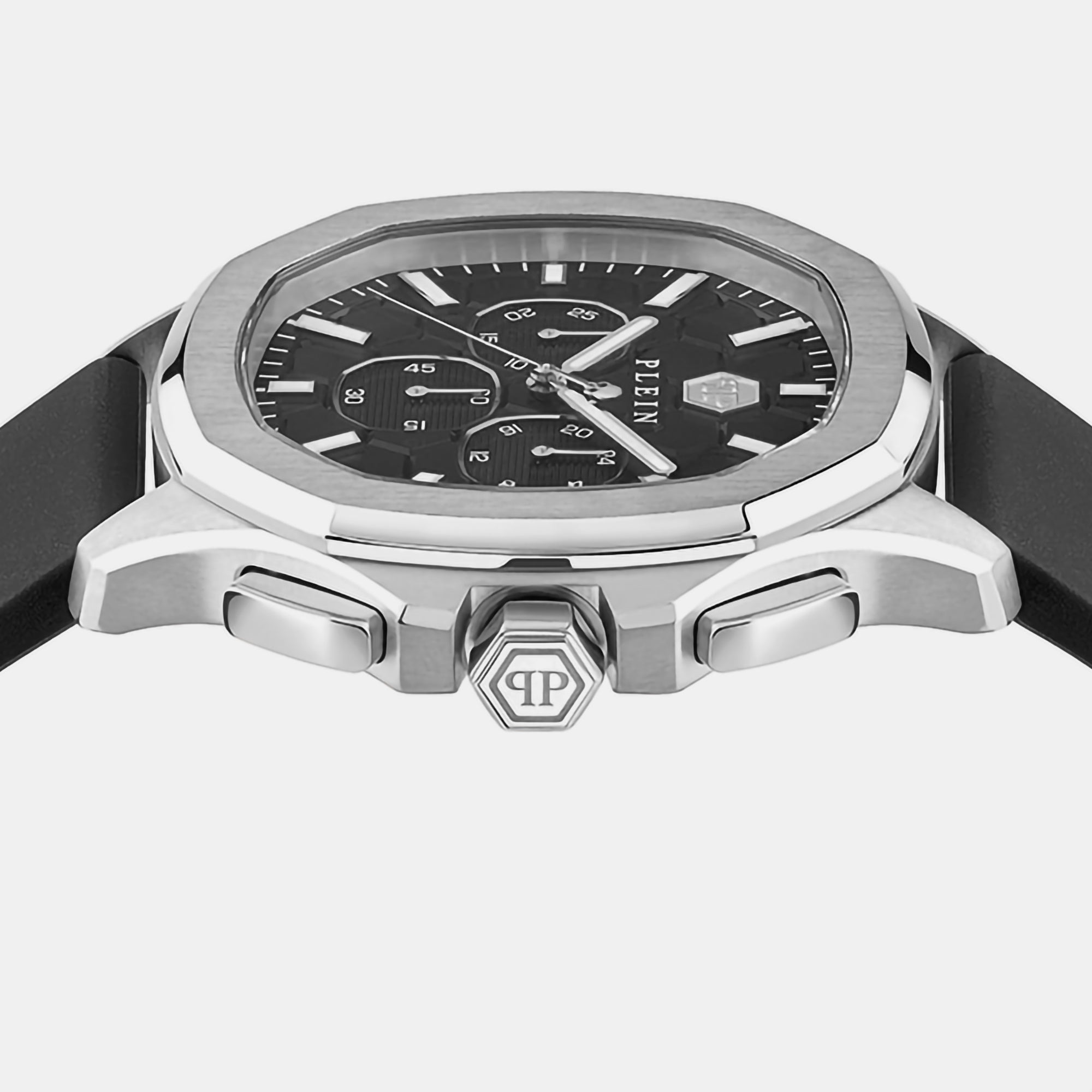 Philipp Plein High-Iconic Men Quartz Black Dial Chronograph Silicone Watch PWSAA0123 - view 2