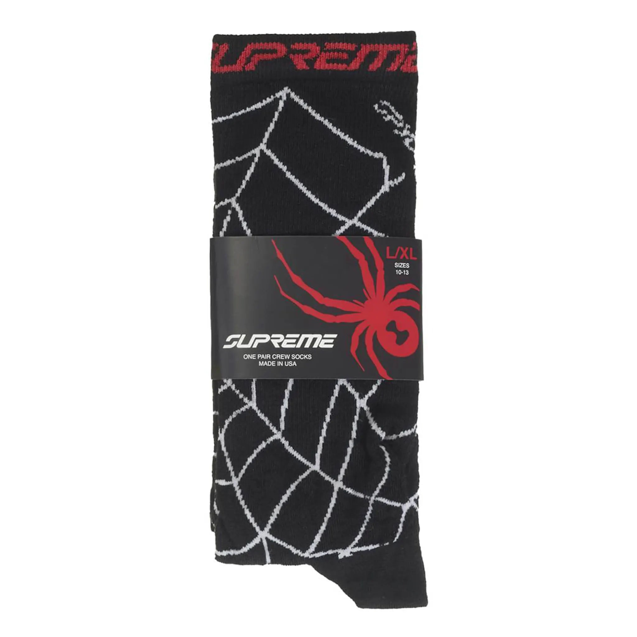 Supreme Spyder Crew Socks (1 Pack) Black - view 3
