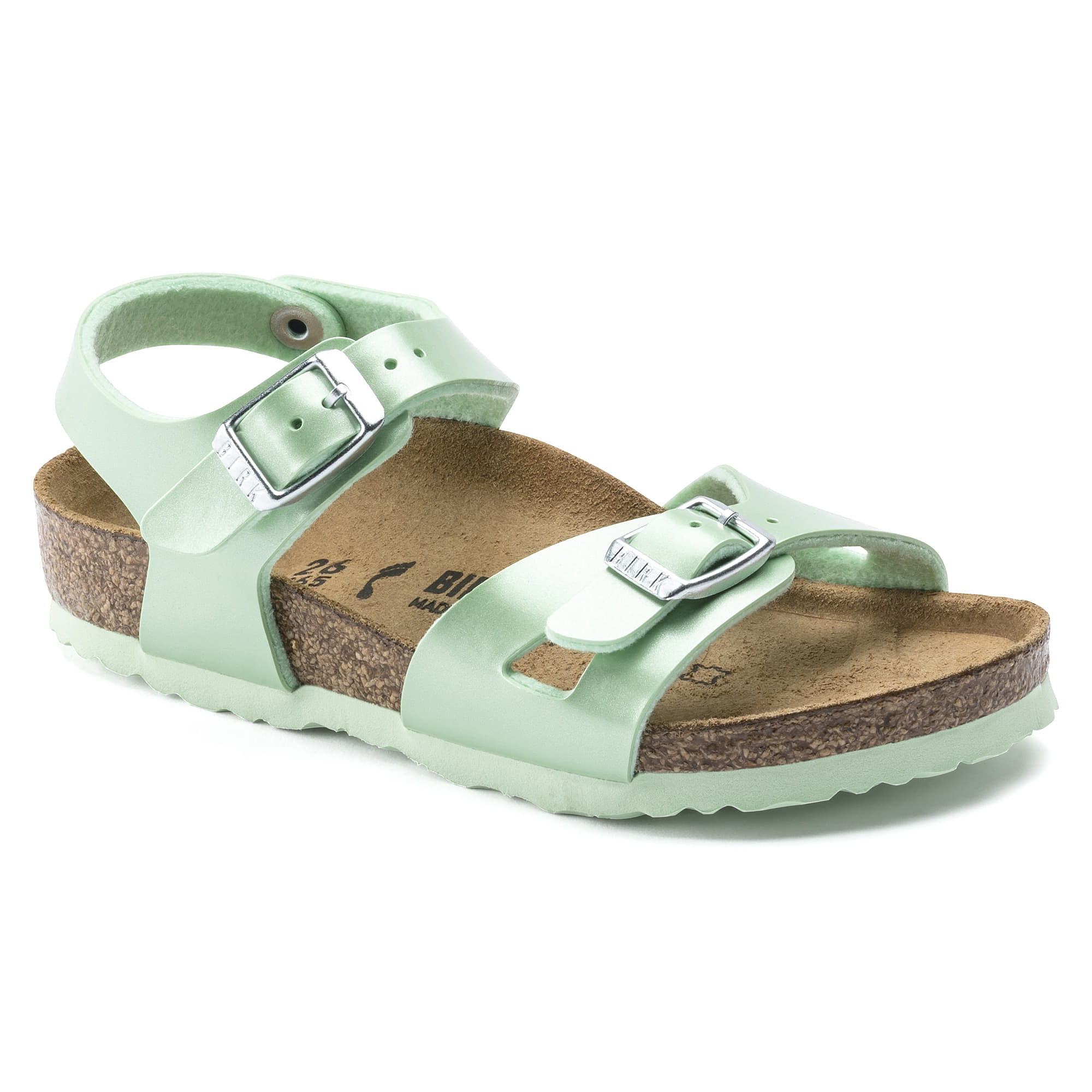 Birkenstock Rio Kids Birko-Flor – Green Green/Electric Metallic Mineral - view 6