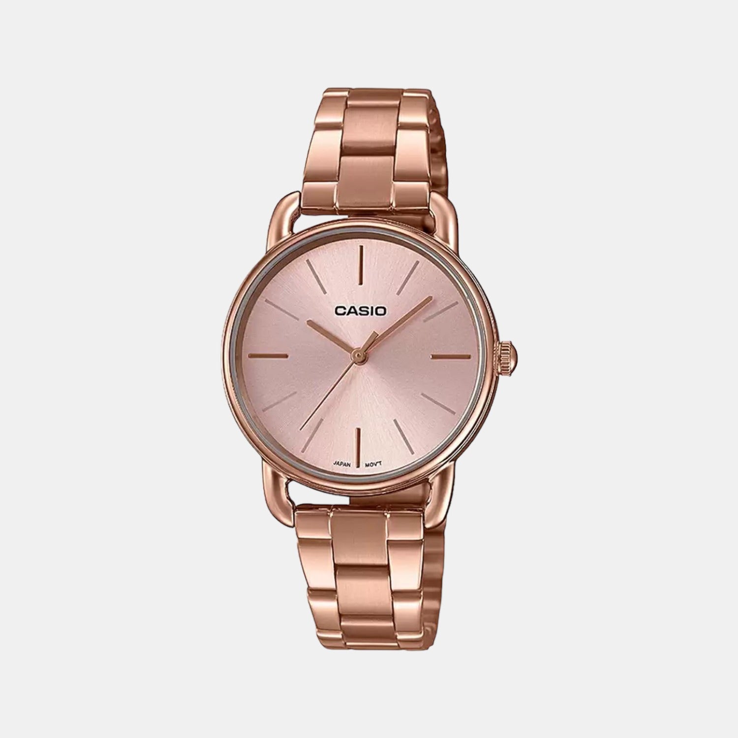 Casio Enticer Women Quartz Rose Gold Dial Analog Stainless Steel Watch A1795