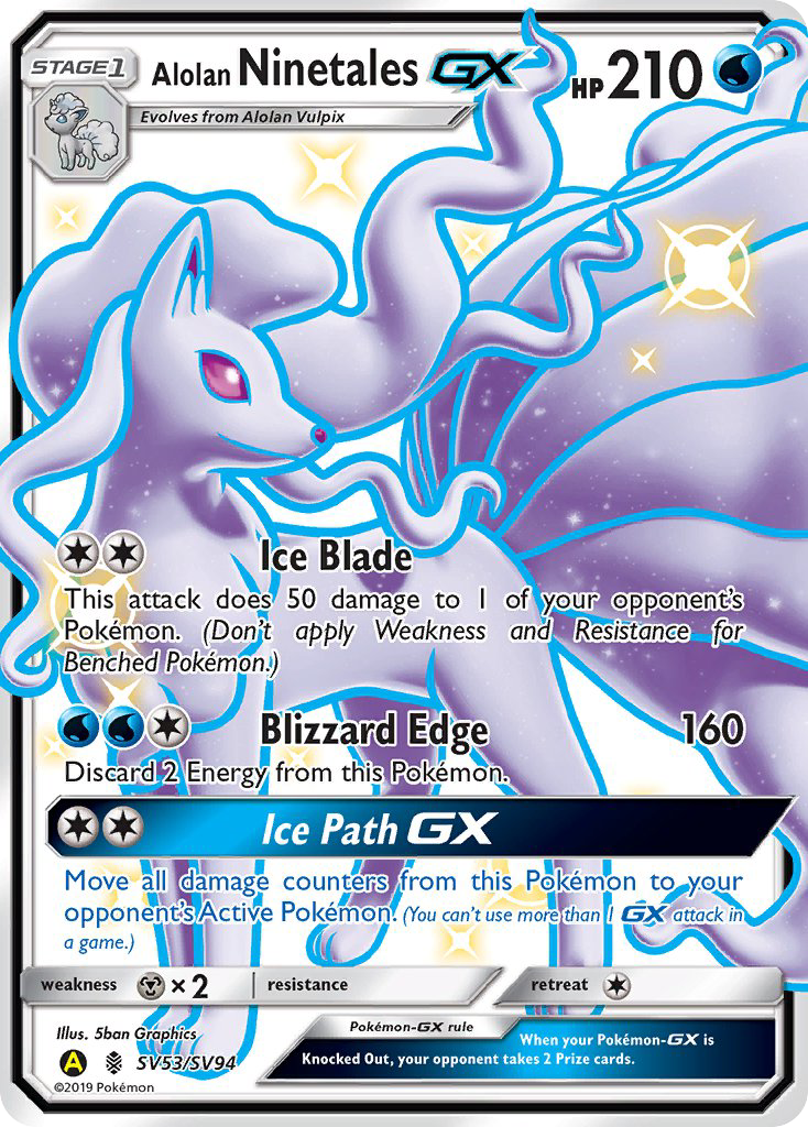 Rare ultra sma-sv53 – Pokémon Alolan Ninetales-GX - SV53/SV94 - Rare Ultra [sma-SV53] [Ultra] - Alolan Ninetales-GX - SV53/SV94 - Rare Ultra