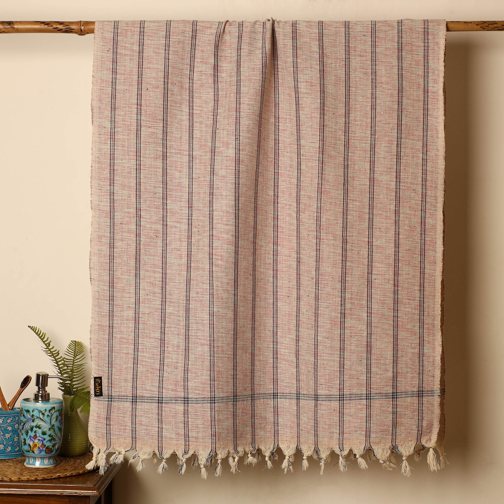 GWALIOR HANDLOOMS Brown - Handloom Fine Cotton Gamcha Bath Towel 12 - view 2