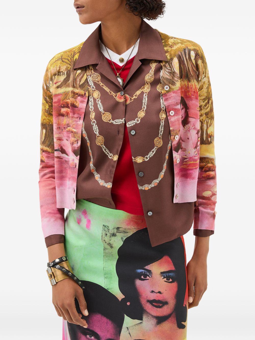 Versace IT Printed silk cardigan – Silk 100% - view 4