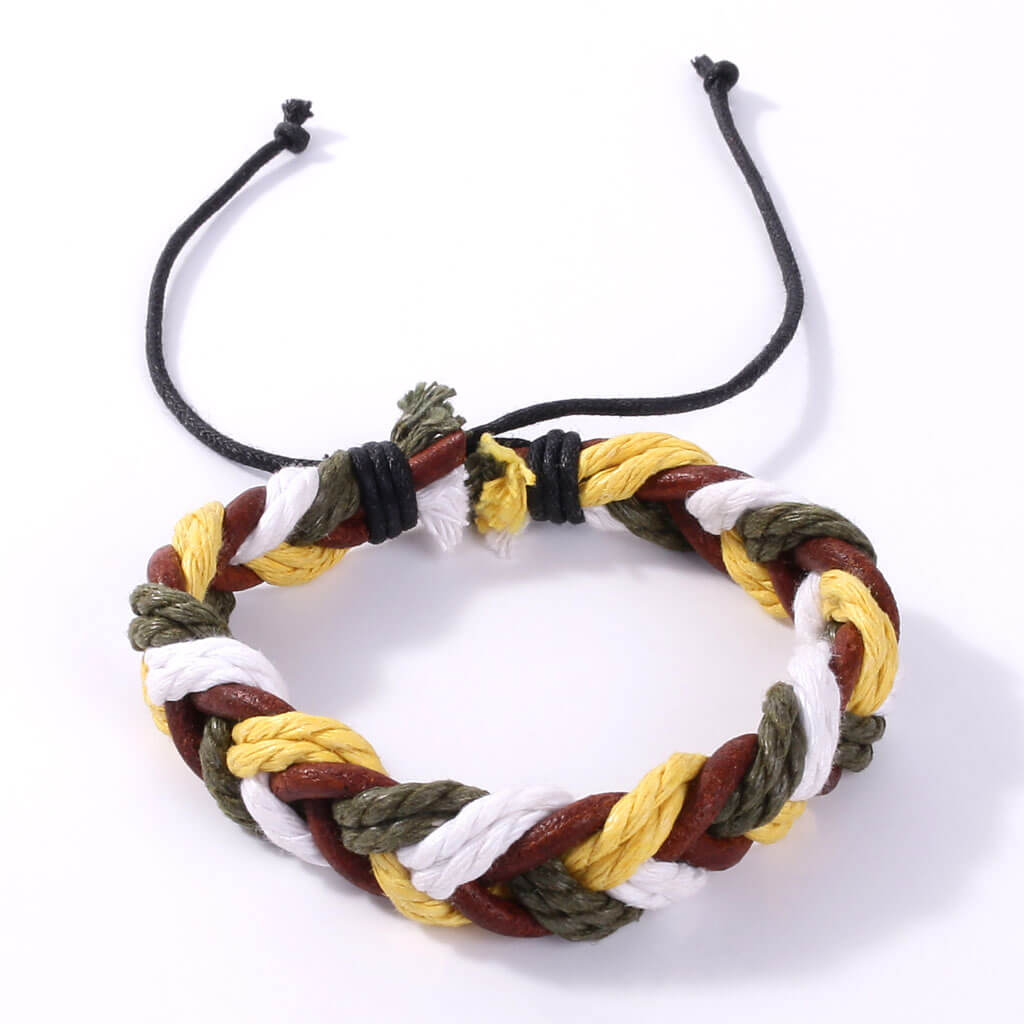 Bigsmall Leather Braided Bracelet - view 8