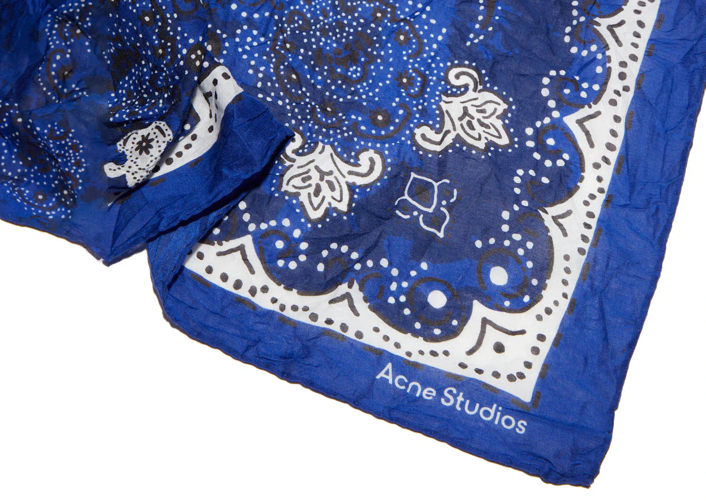 Acne Studios Bandana Scarf Royal Blue - view 2