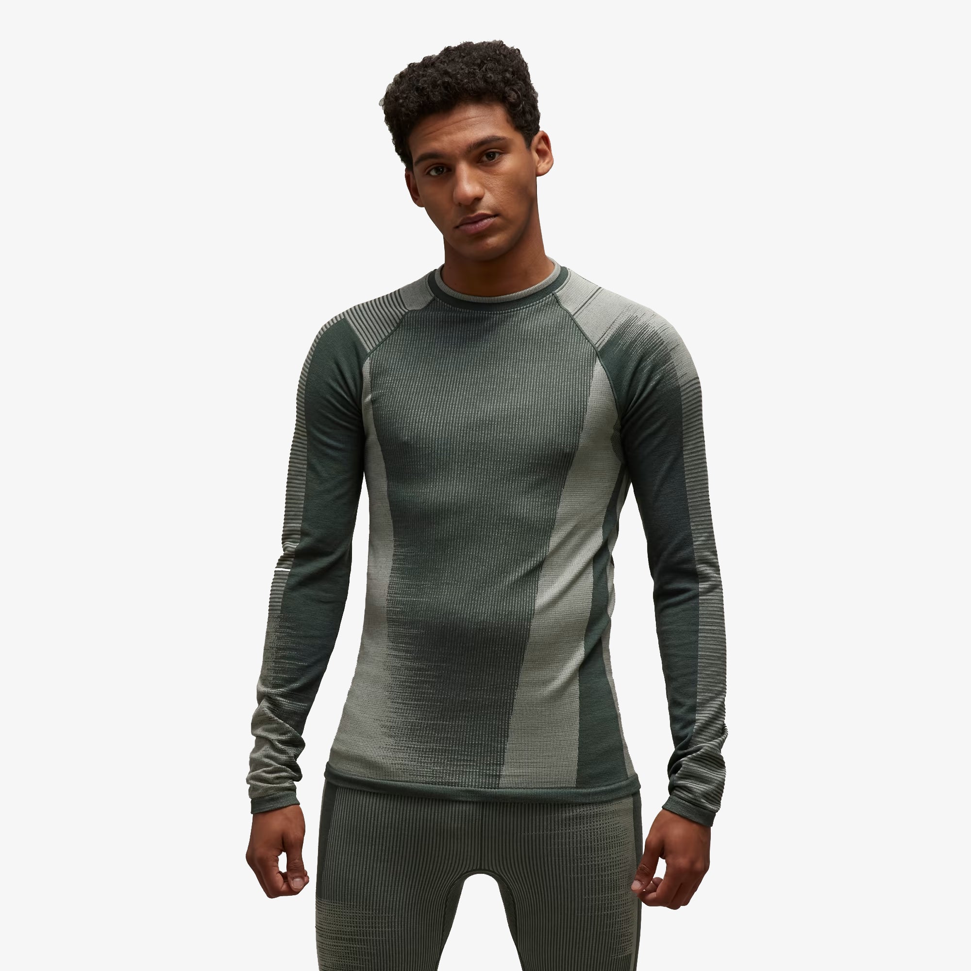 Y-3 | Engineered Knit Long Sleeve Baselayer Tee { Wonder Silver - view 8