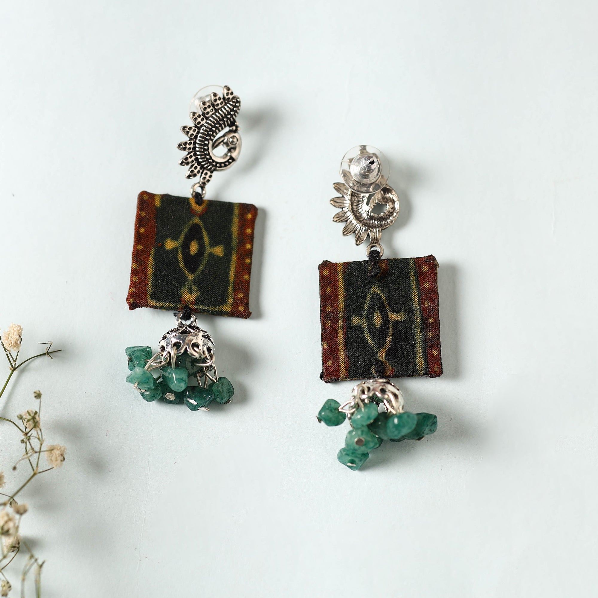 JALPARI Barkha Handcrafted GS Fabart Earrings 09 - view 2