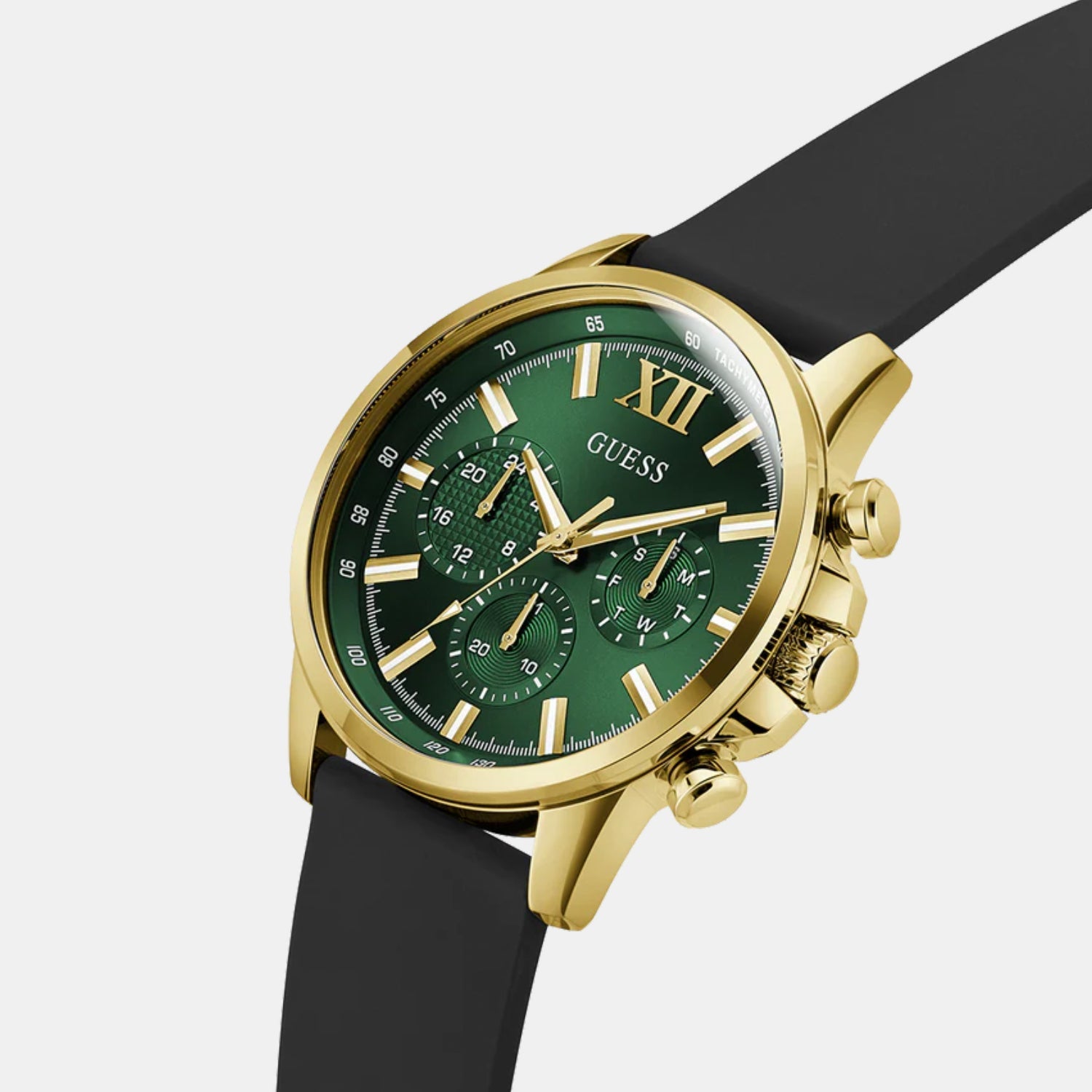 Guess Dress Men Quartz Green Dial Chronograph Silicone Watch GW0913G4 - view 4