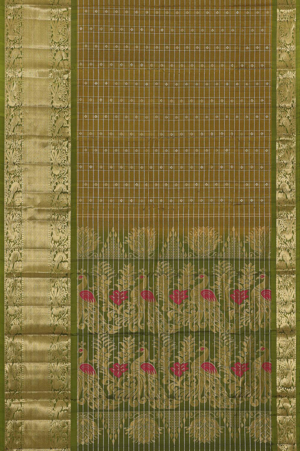 Kalanjali Gorgeous Silk Green Saree – Women's - view 3