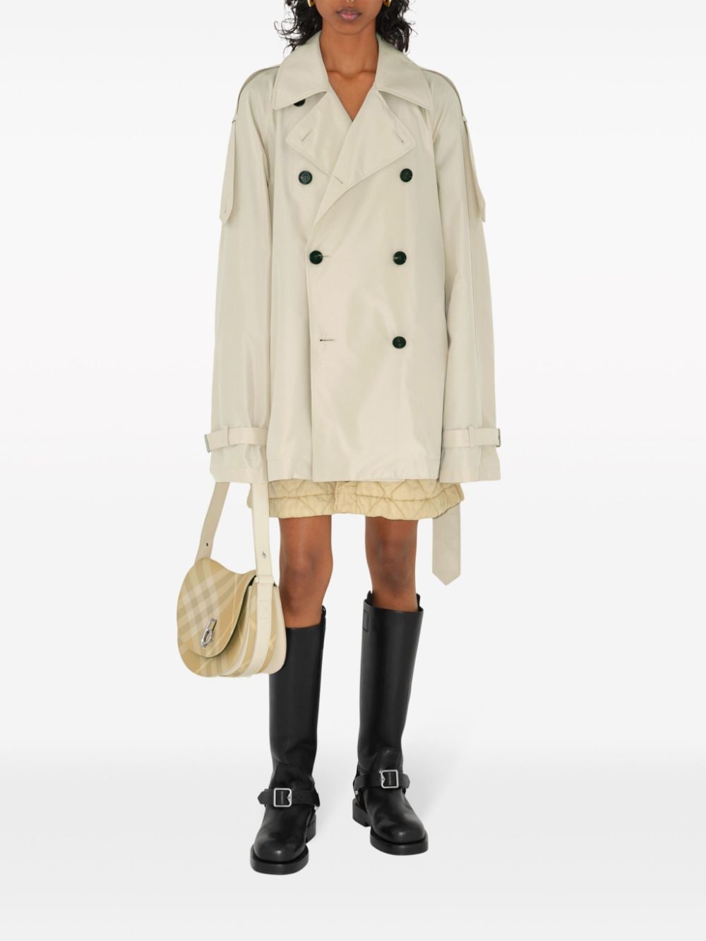 Burberry Short silk trench coat - view 5