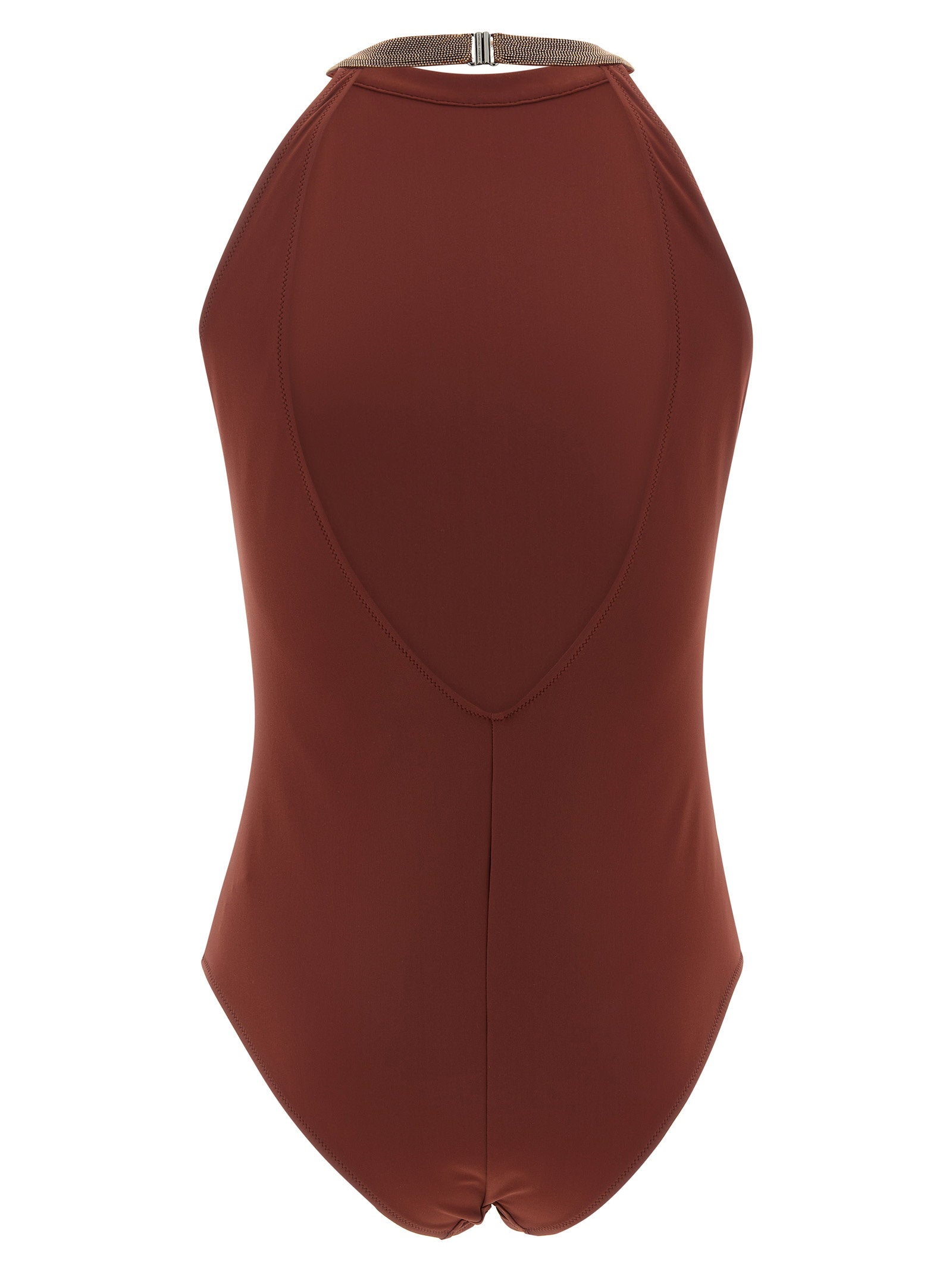 Brunello Cucinelli Precious Collar One-piece Swimsuit - view 2