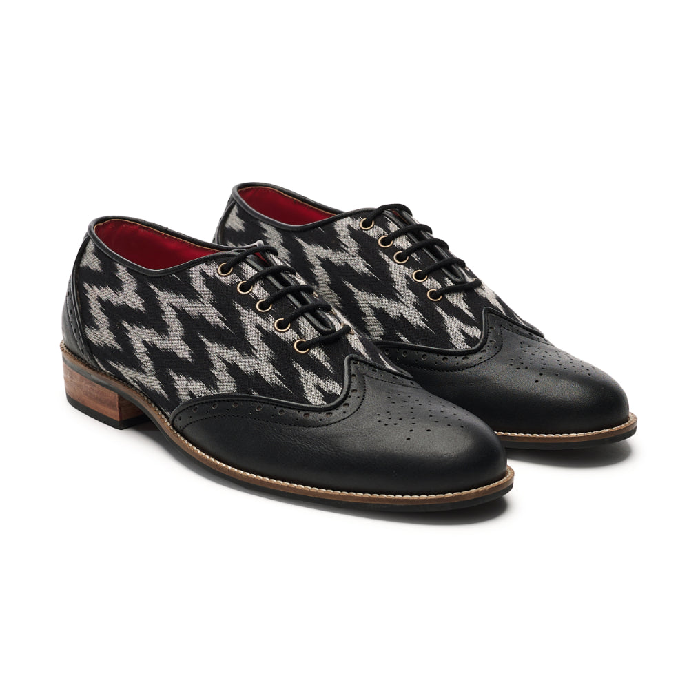 Banjaaran India Ikat Brogues Men – Coal
