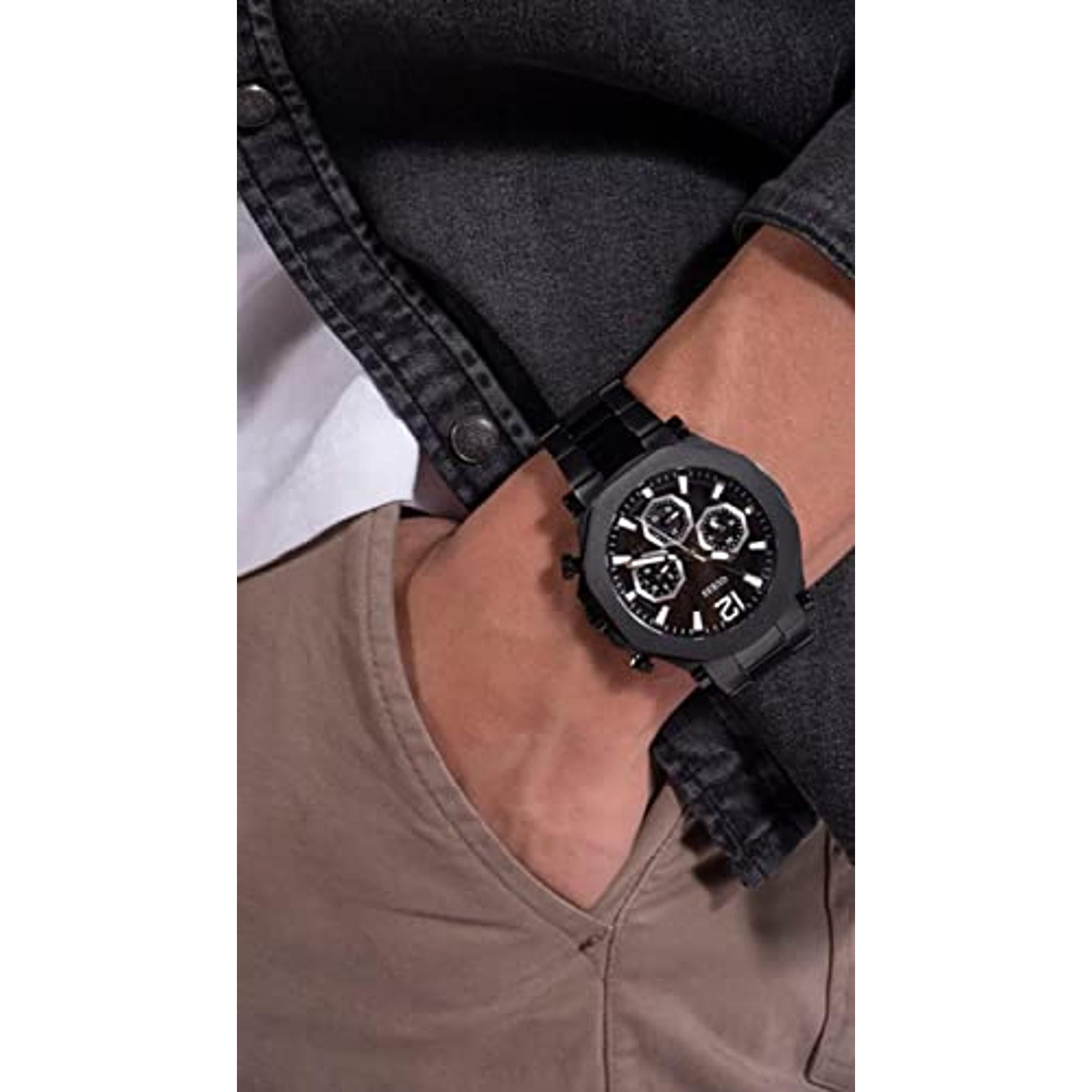 Guess Edge Men Quartz Black Dial Chronograph Stainless Steel Watch GW0539G3 - view 5