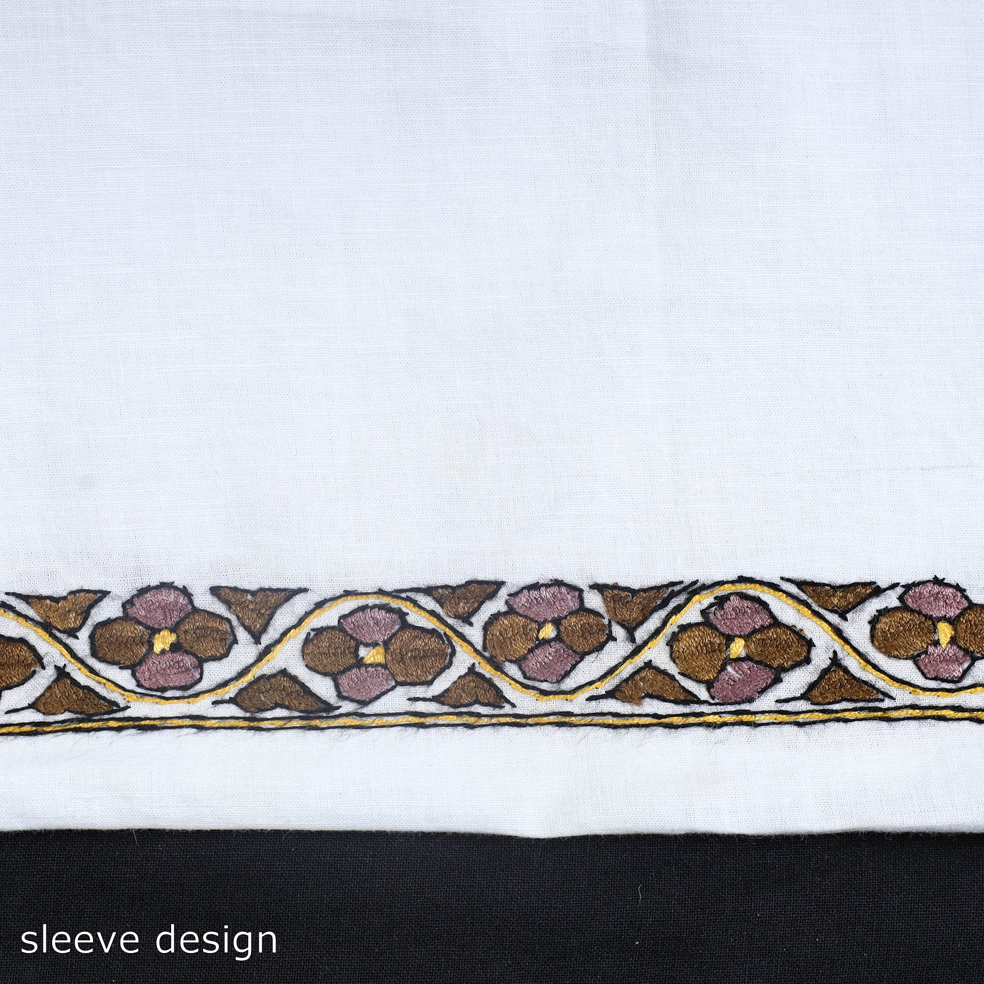 ITOKRI CRAFTS INITIATIVE Kashida Hand Embroidery Cotton Kurta Material (2.4m) 12 - view 4