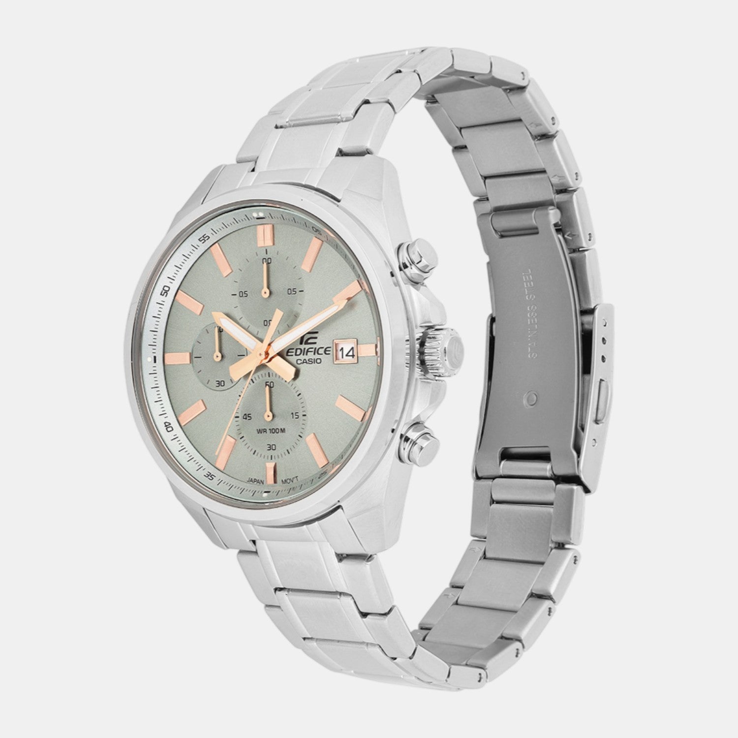 Casio Edifice Men Quartz Green Dial Analog Stainless Steel Watch ED663 - view 4