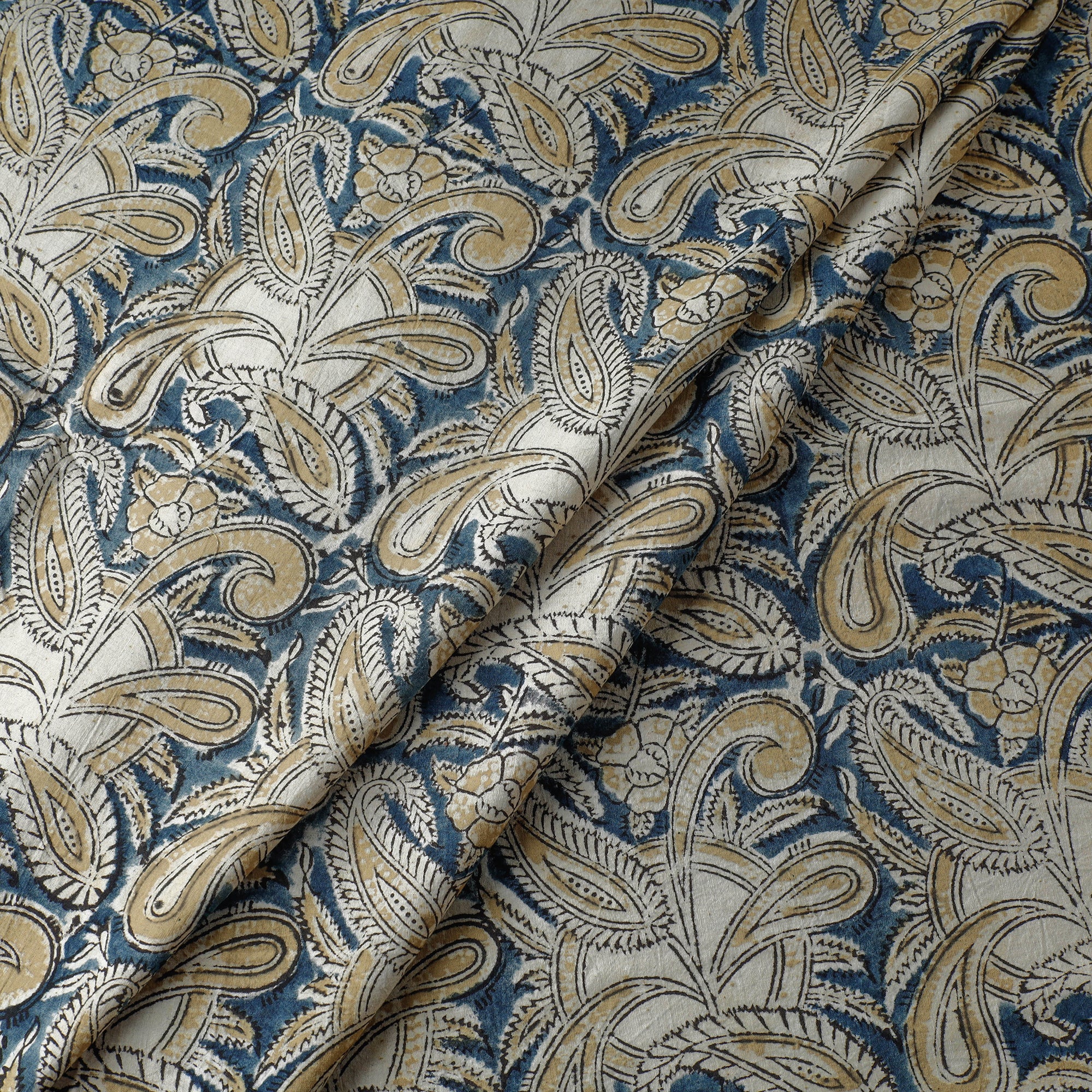 SOUTH KARGHA Beige - Kalamkari Block Printed Cotton Fabric - view 2