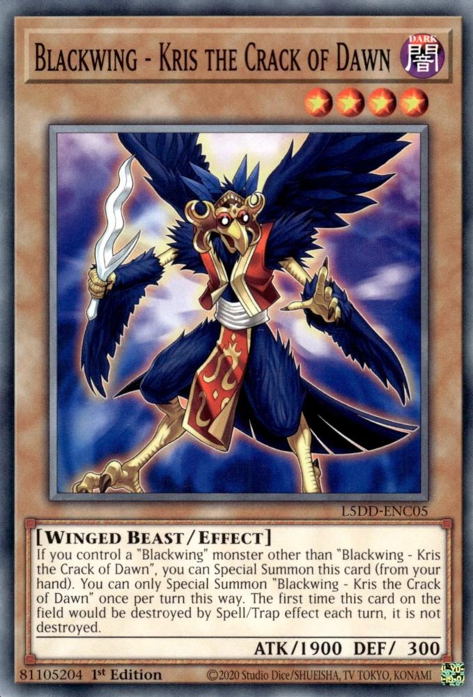 Yu-Gi-Oh! Blackwing - Kris the Crack of Dawn - L5DD-ENC05 - Common - 1st Edition