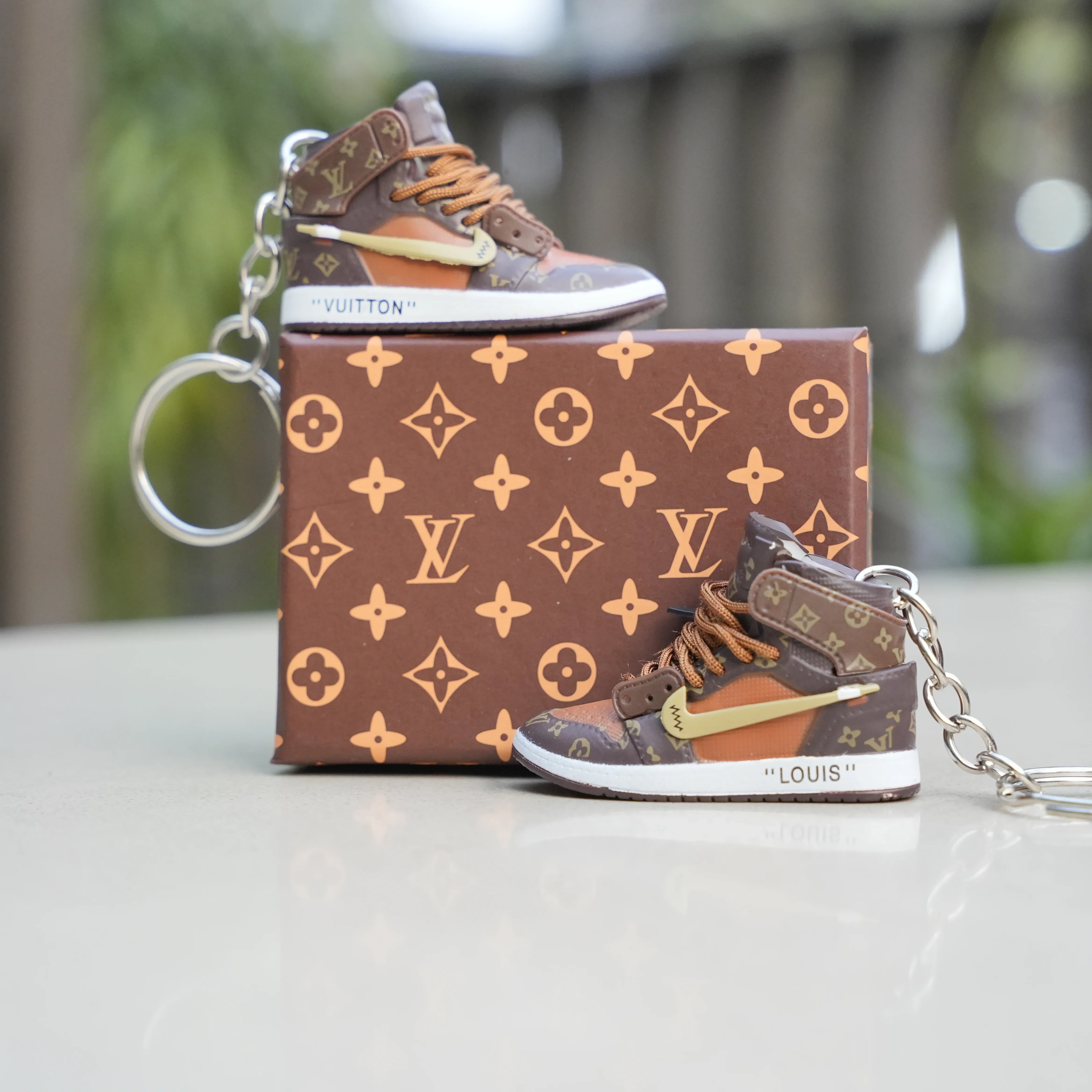 Kicks Machine 3D Sneaker Keychain With Box - LV High - view 3